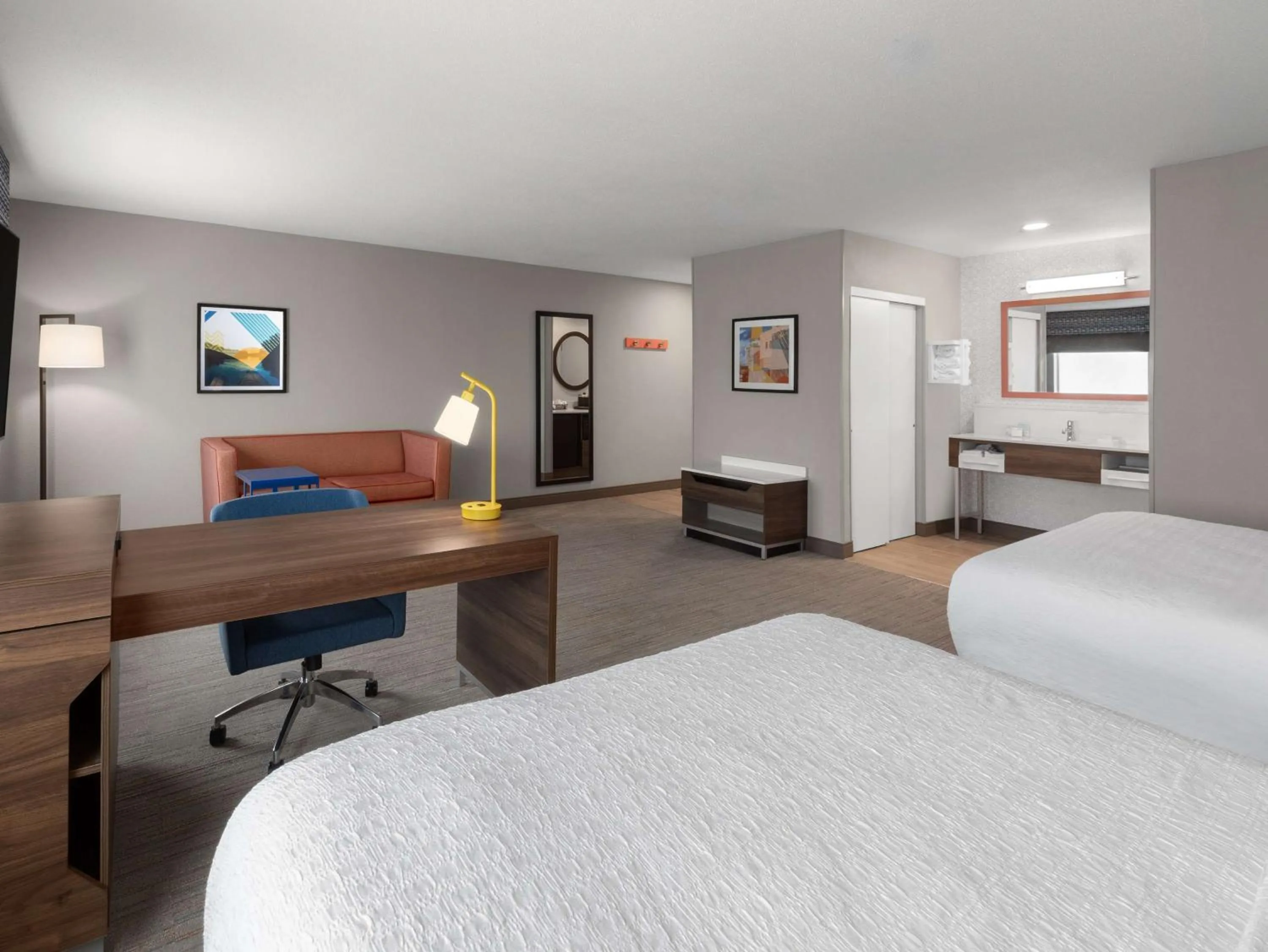 Bedroom, Bed in Hampton Inn & Suites Saginaw