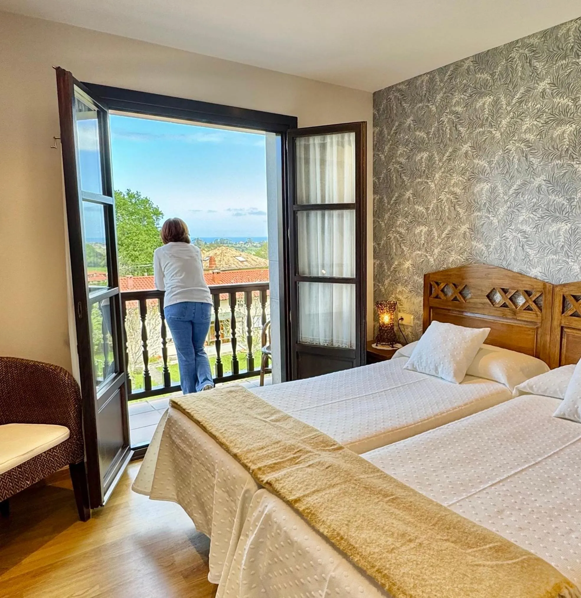 Bed in Hotel Rural El Texeu