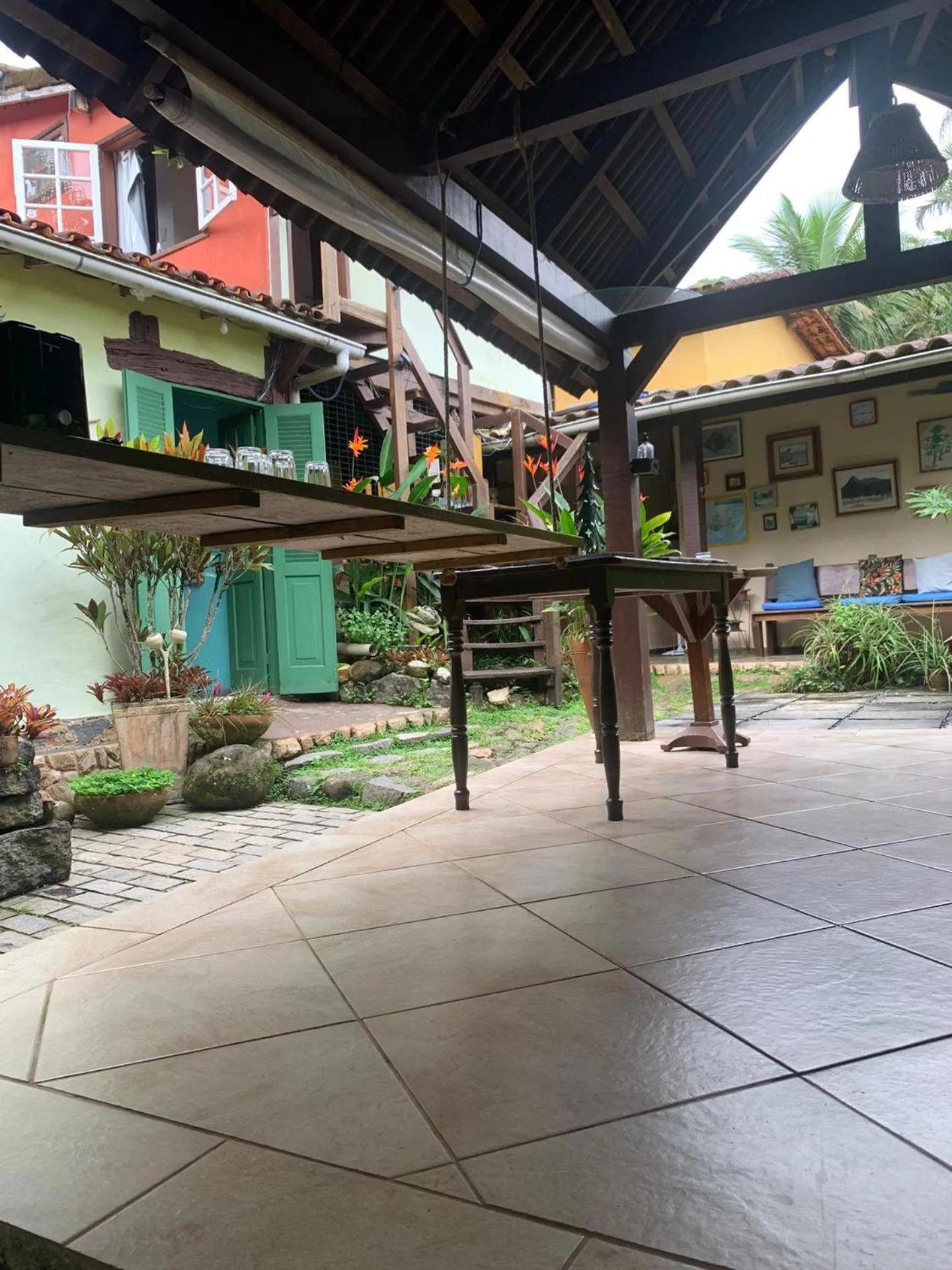 Balcony/Terrace in Pousada Cachoeira