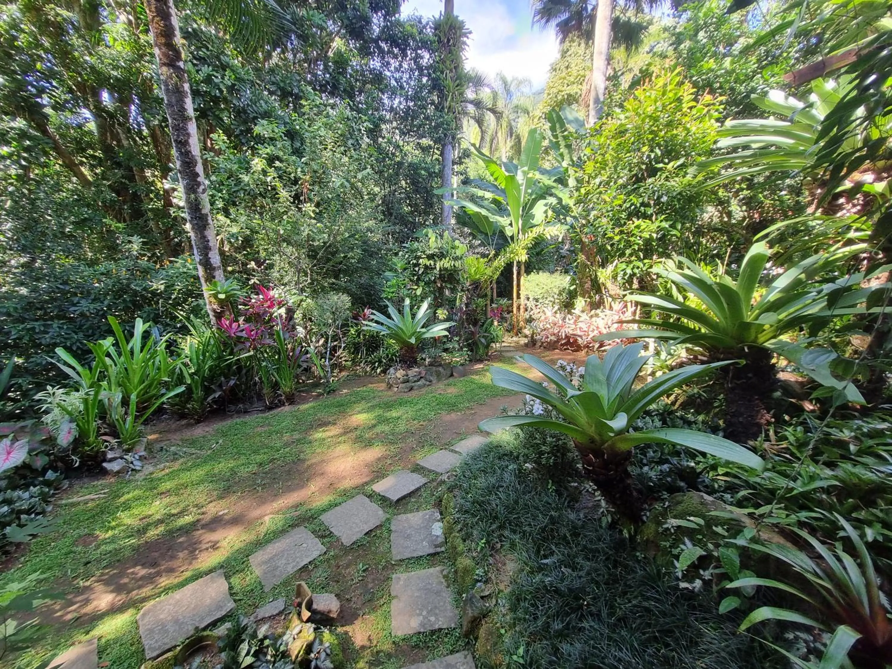 Garden view in Pousada Cachoeira