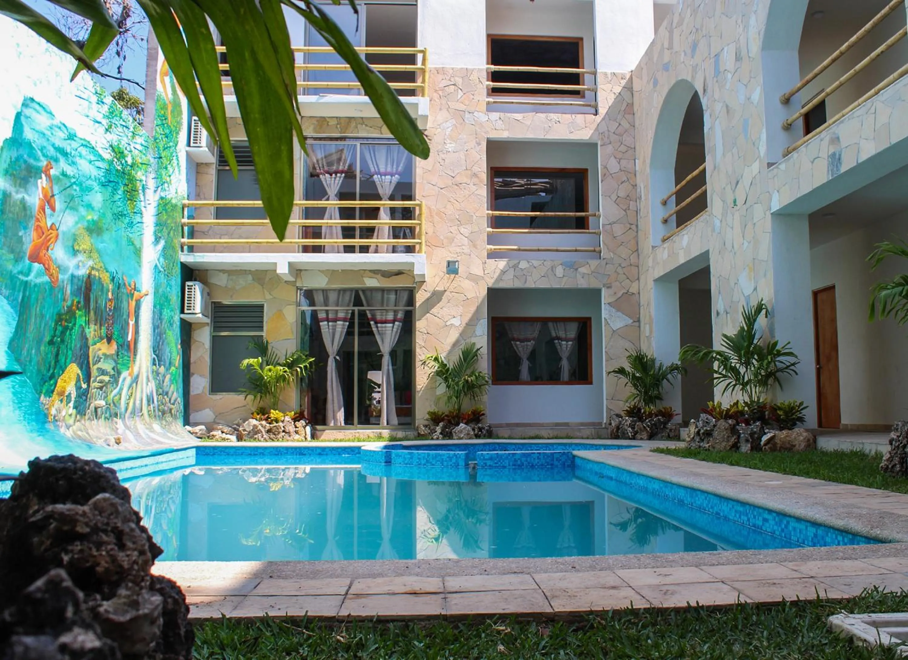 Pool view in Axkan Arte Hotel Tuxtla
