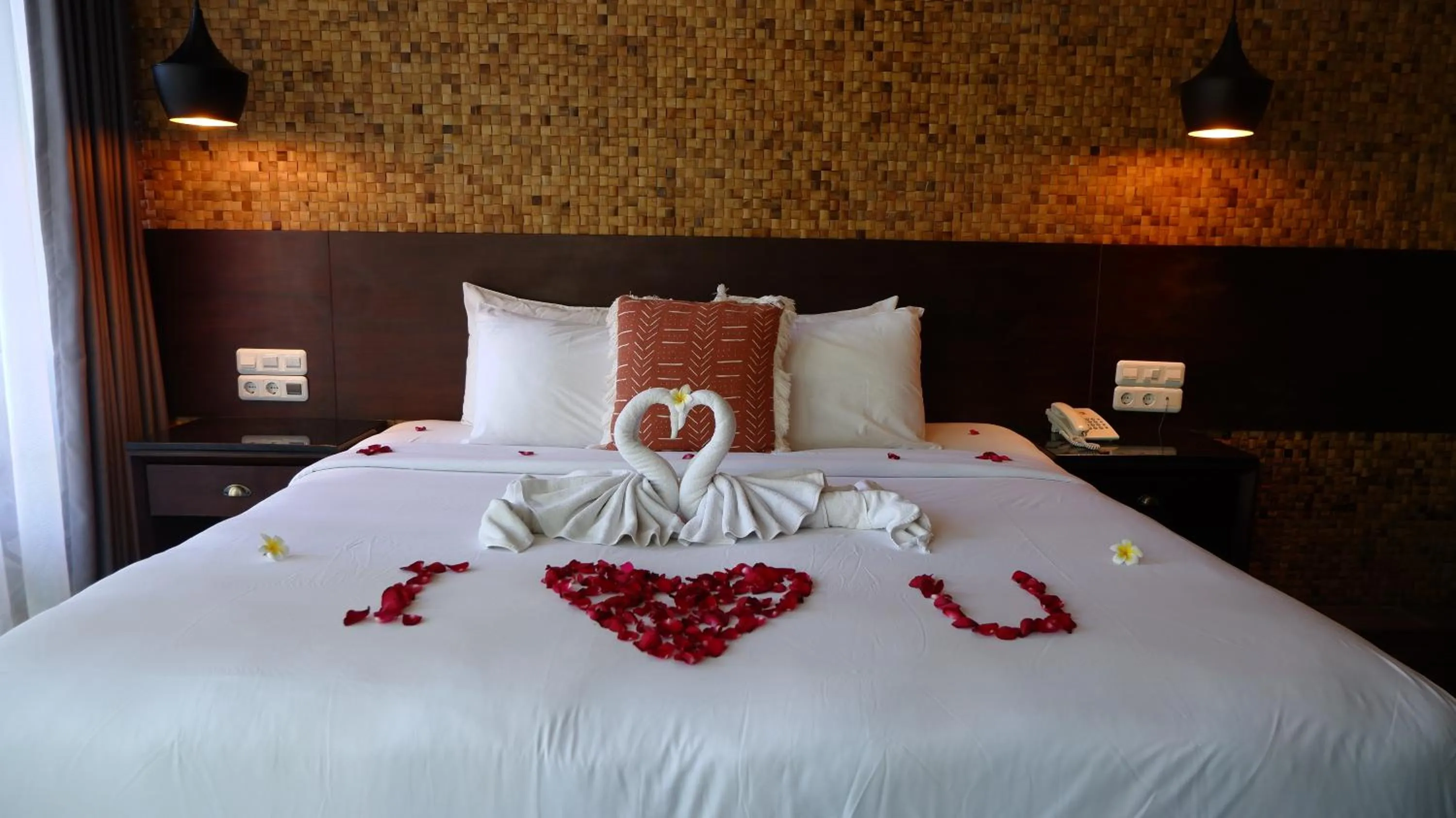 Bed in Del Cielo Villa Jimbaran