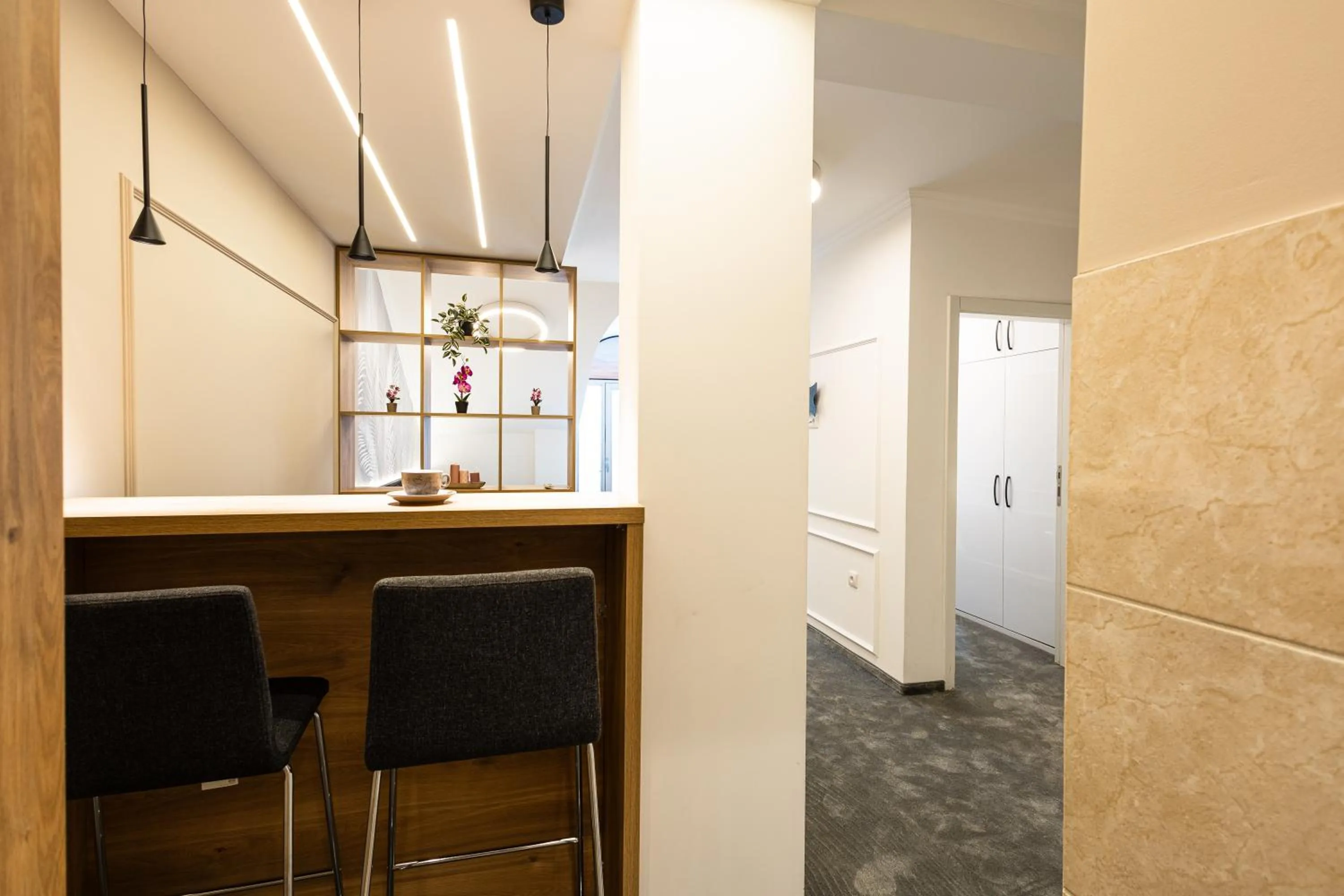 Kitchen or kitchenette in Garni Hotel Lotos