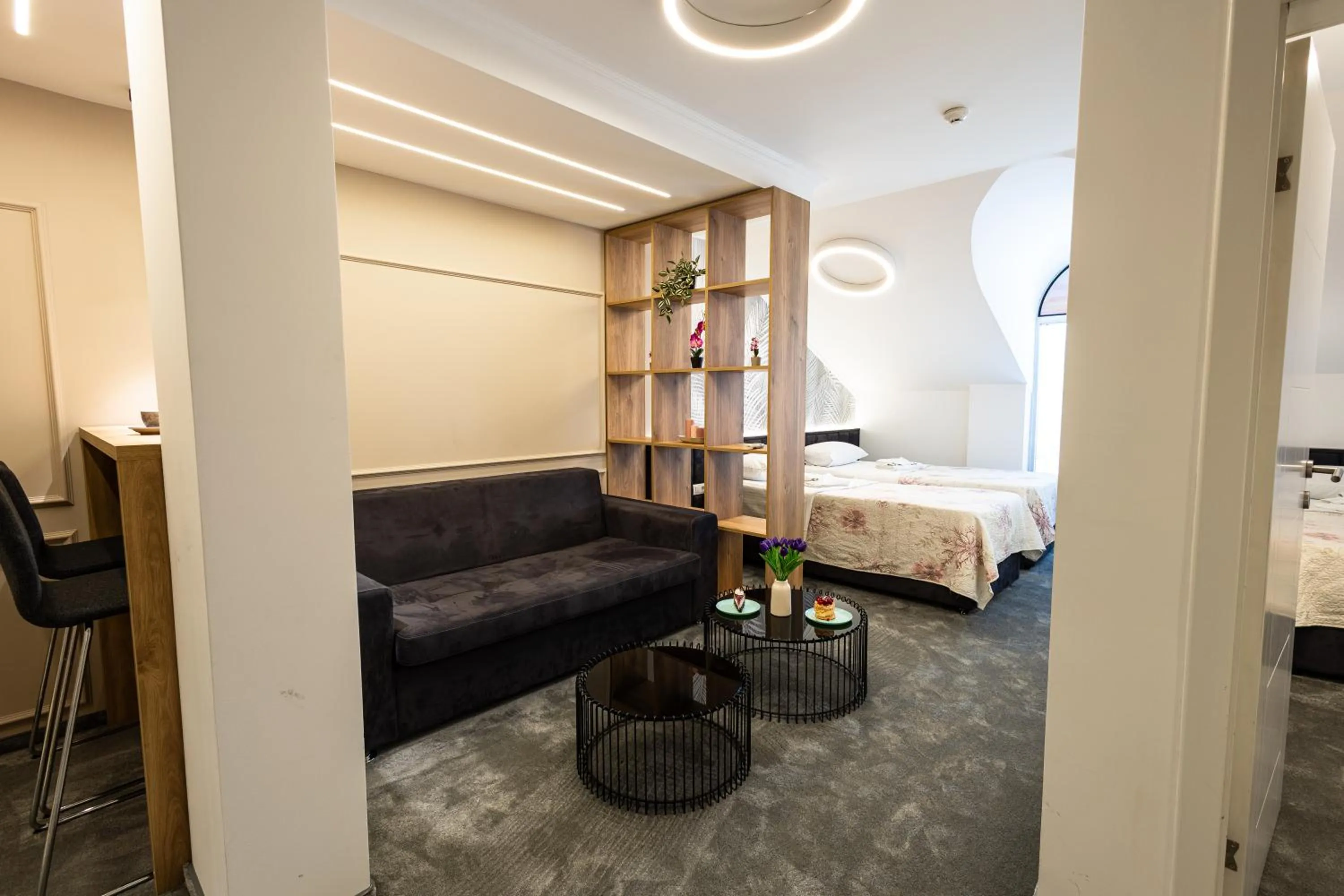 Bed in Garni Hotel Lotos