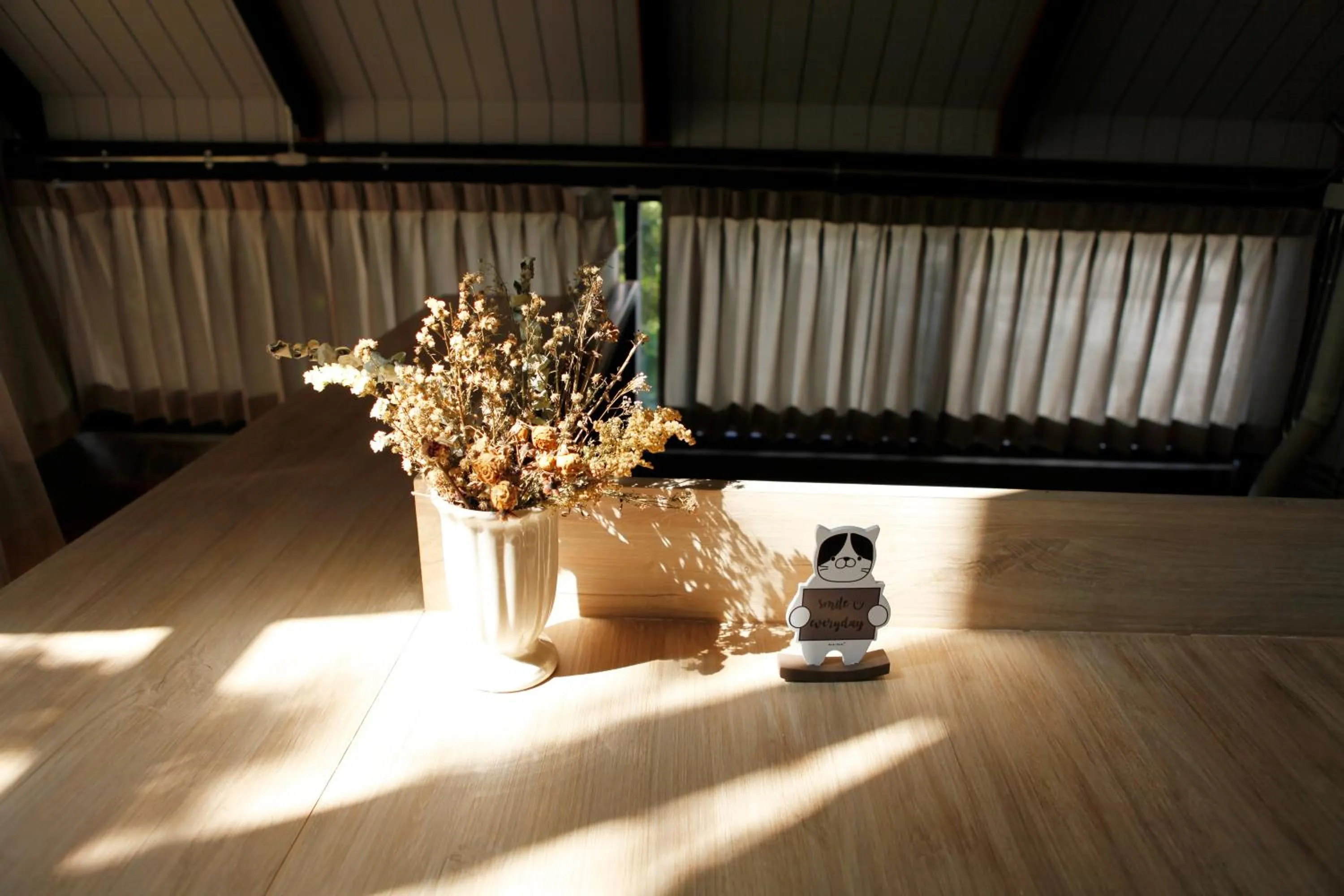 Seating area in Yellow Pillow village