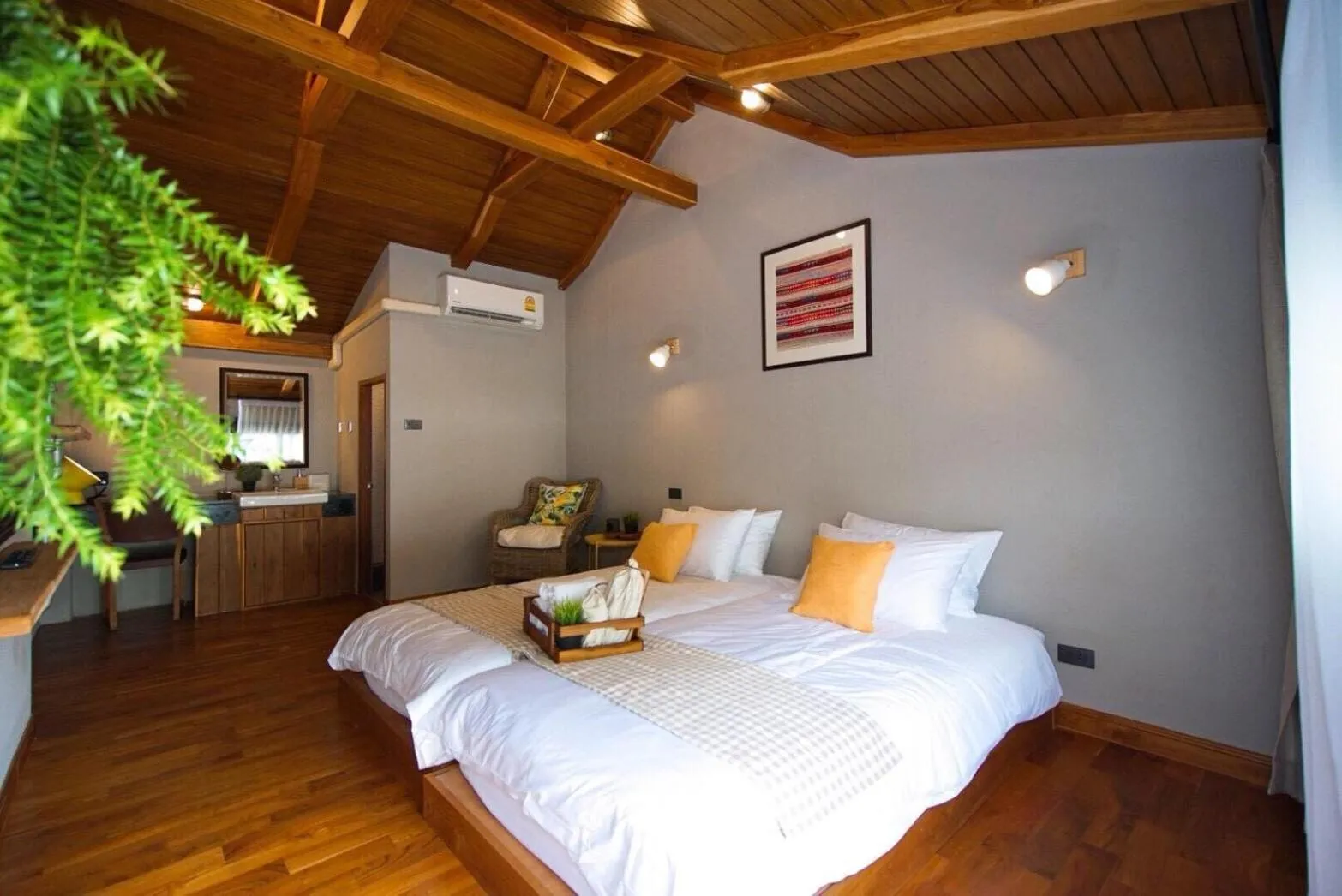 Bed in Yellow Pillow village