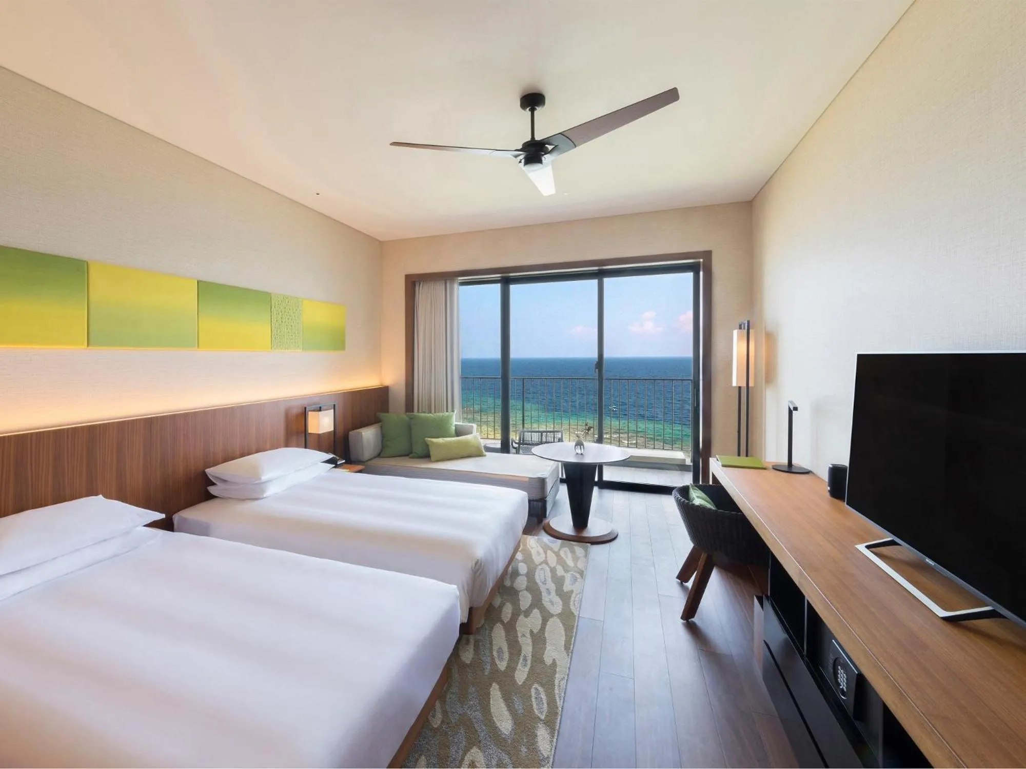 Photo of the whole room, Bed in Hyatt Regency Seragaki Island Okinawa