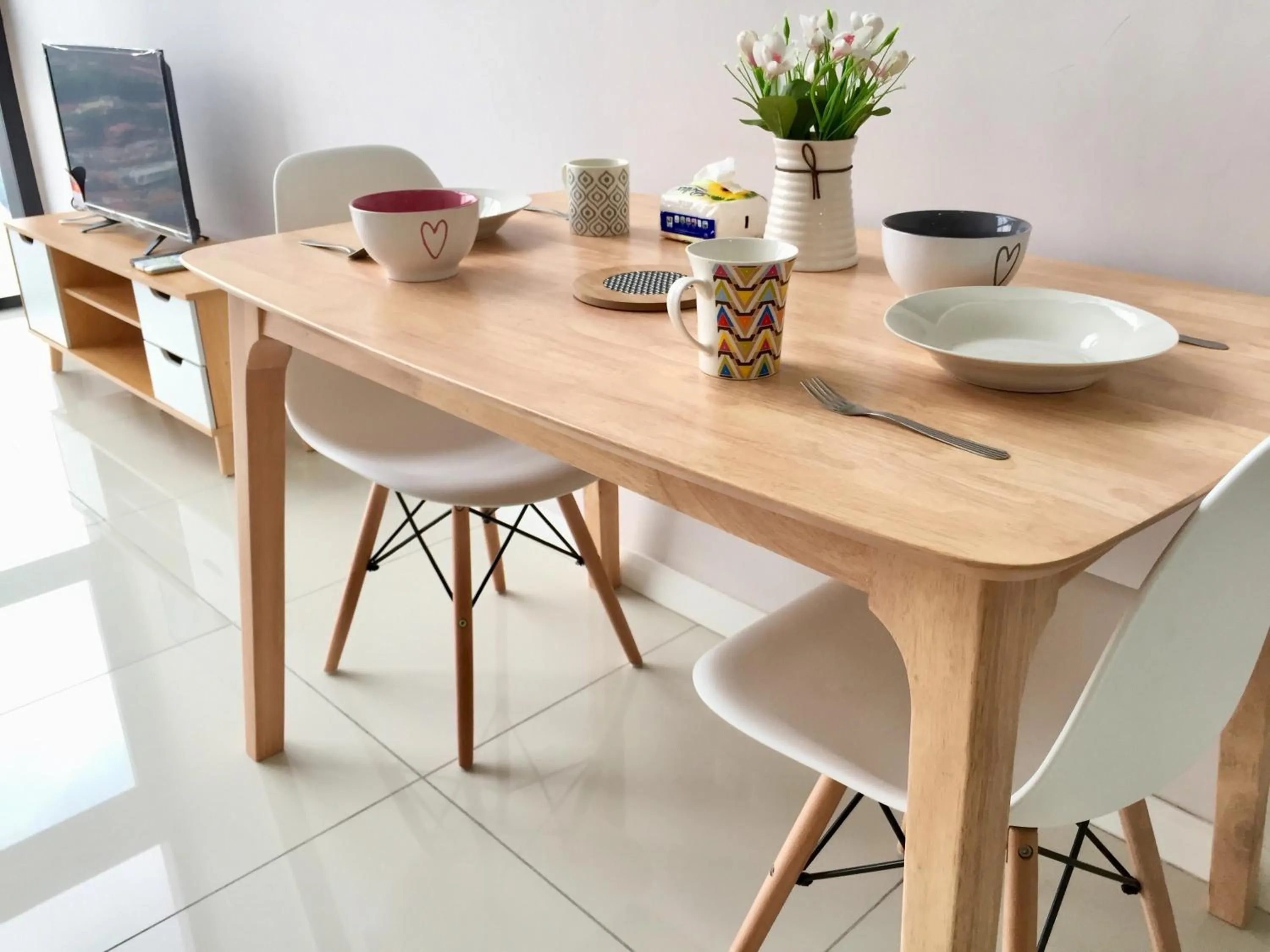 Dining area in Minimalist Duplex @ Petaling Jaya & Sunway