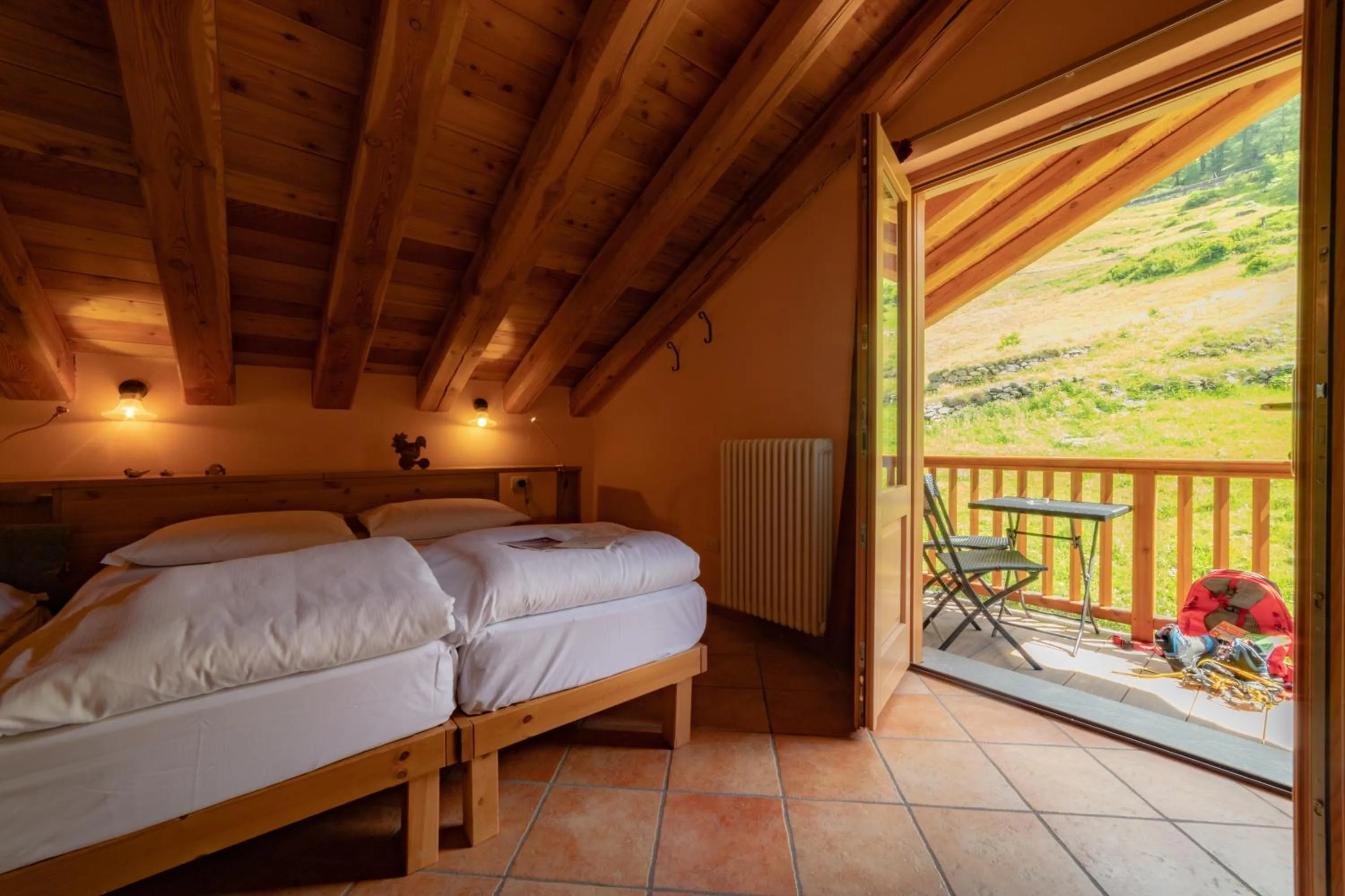 Balcony/Terrace, Bed in Walsertal Residence