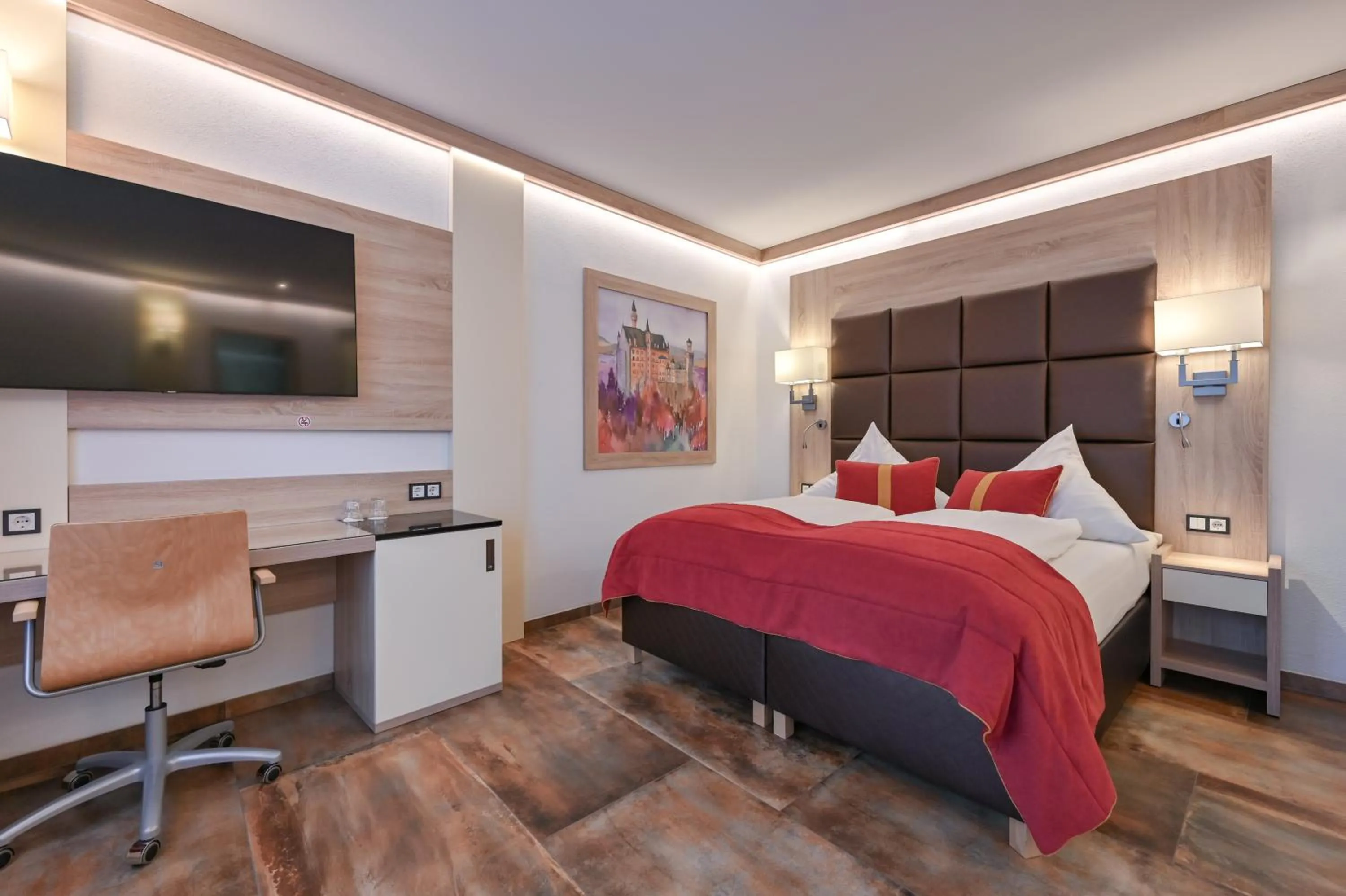 Bed in Hotel Ludwigs