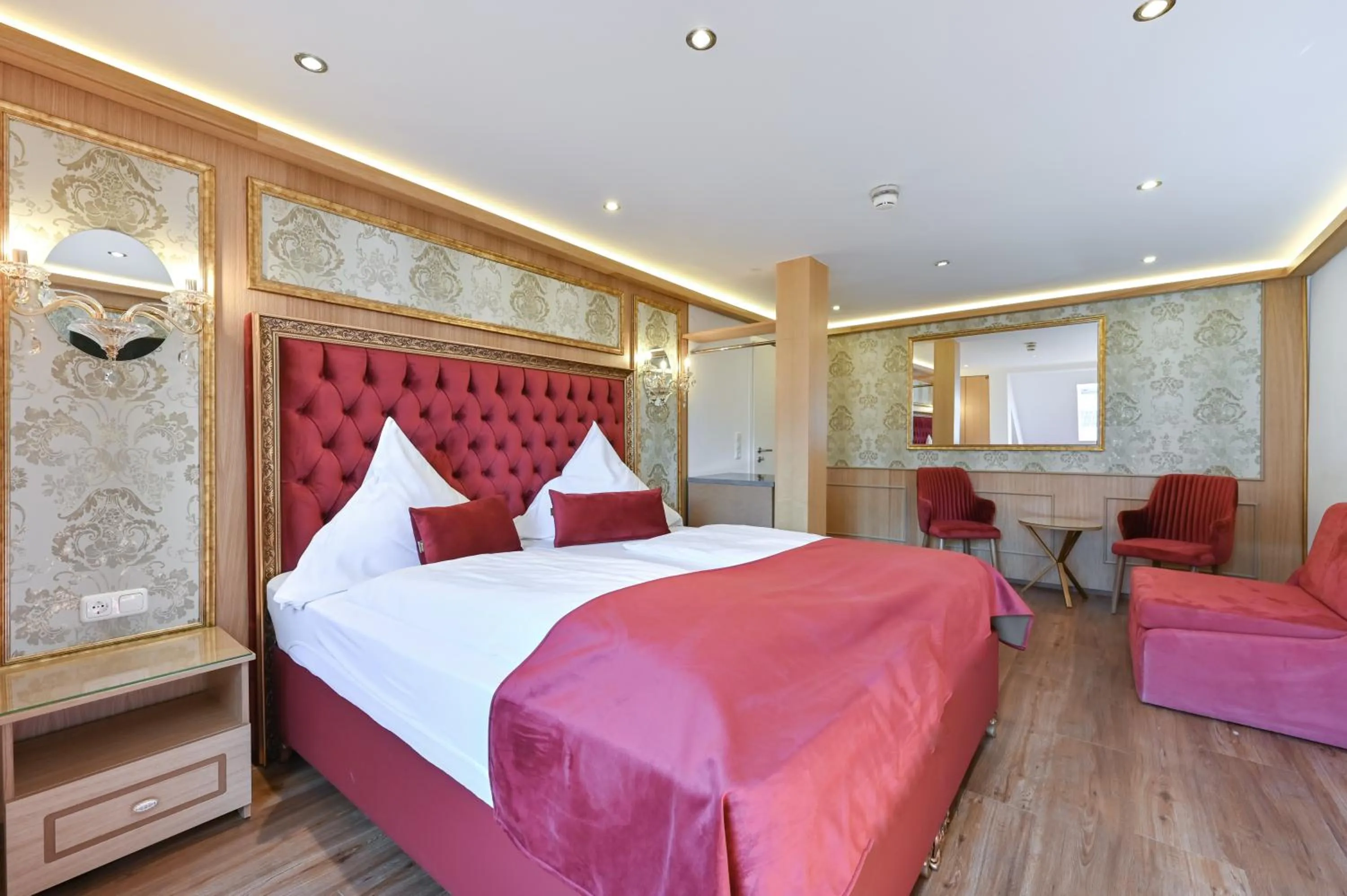 Bed in Hotel Ludwigs