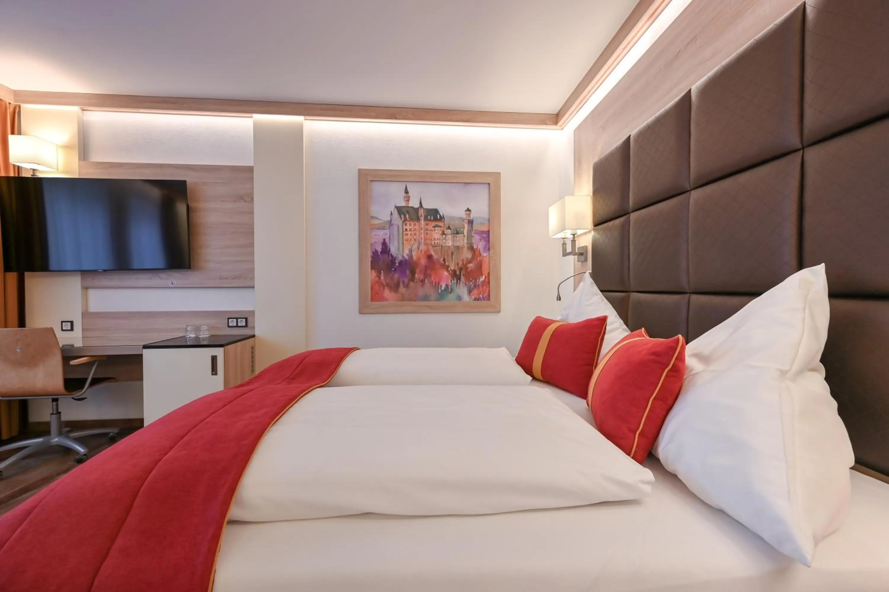 Bed in Hotel Ludwigs