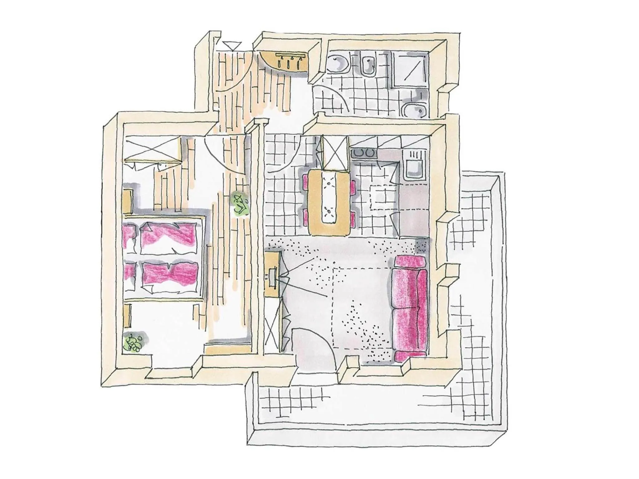 Floor plan in Residence Araldina