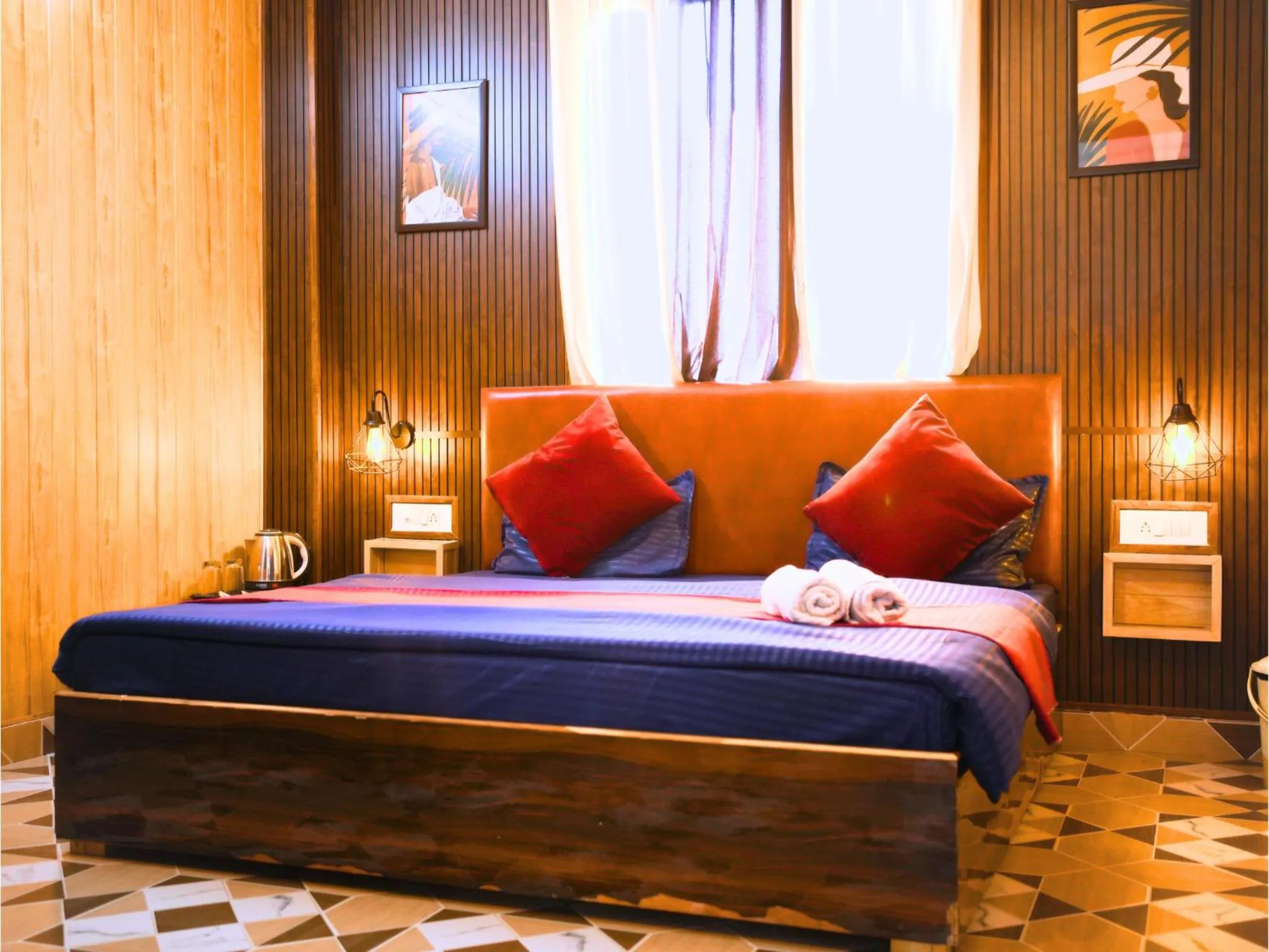 Bed in Skyard Hostel Rishikesh Laxman Jhula