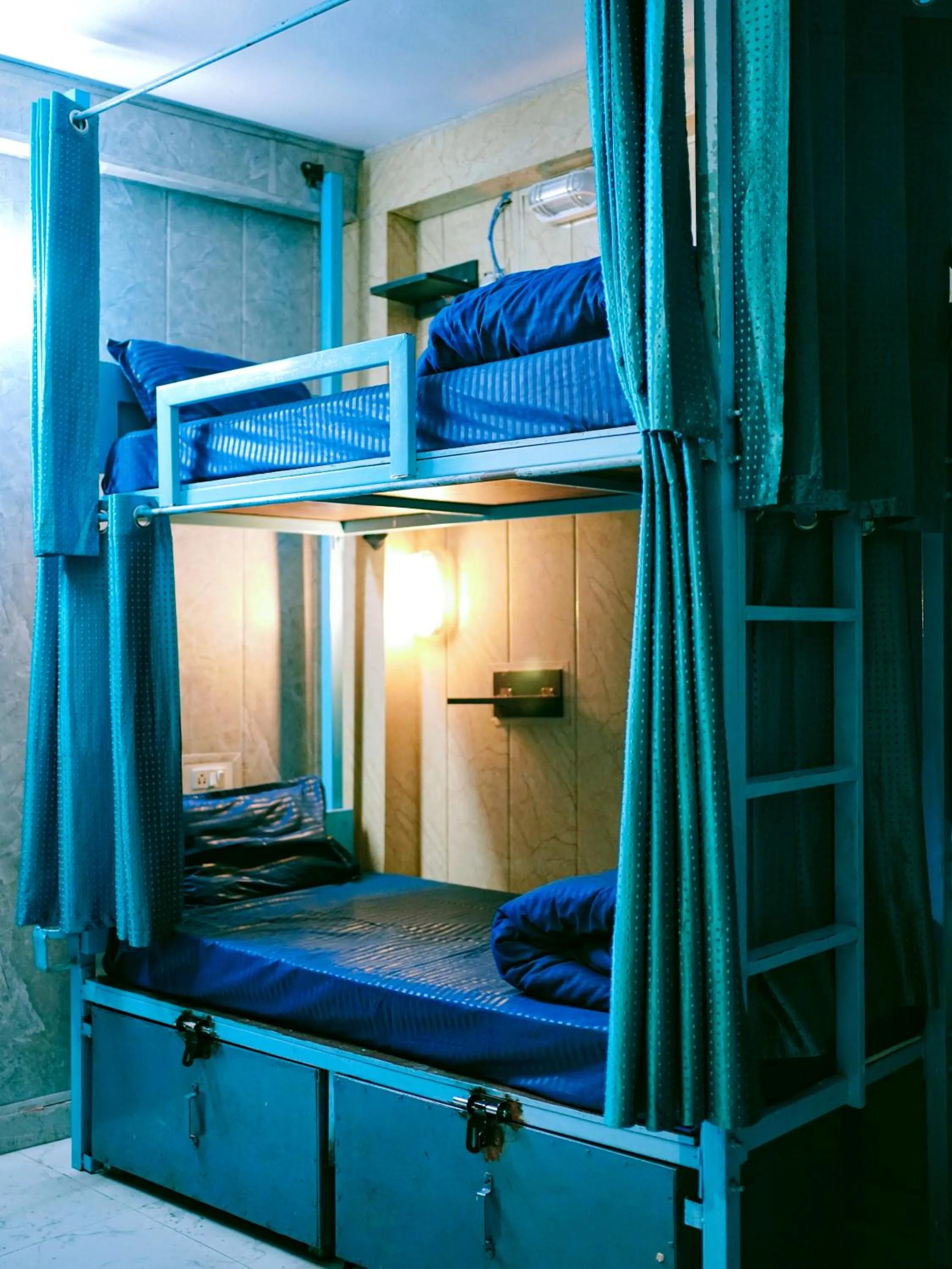 Bed in Skyard Hostel Rishikesh Laxman Jhula