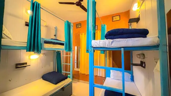 Bed in Skyard Hostel Rishikesh Laxman Jhula