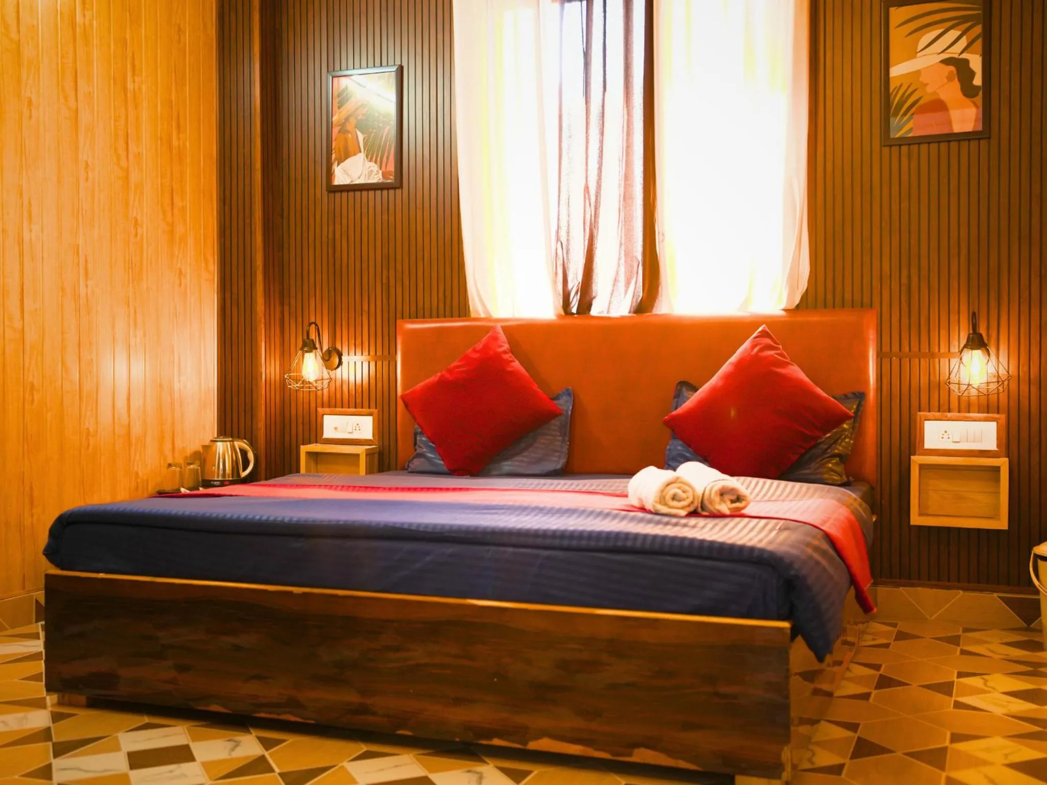 Bed in Skyard Hostel Rishikesh Laxman Jhula