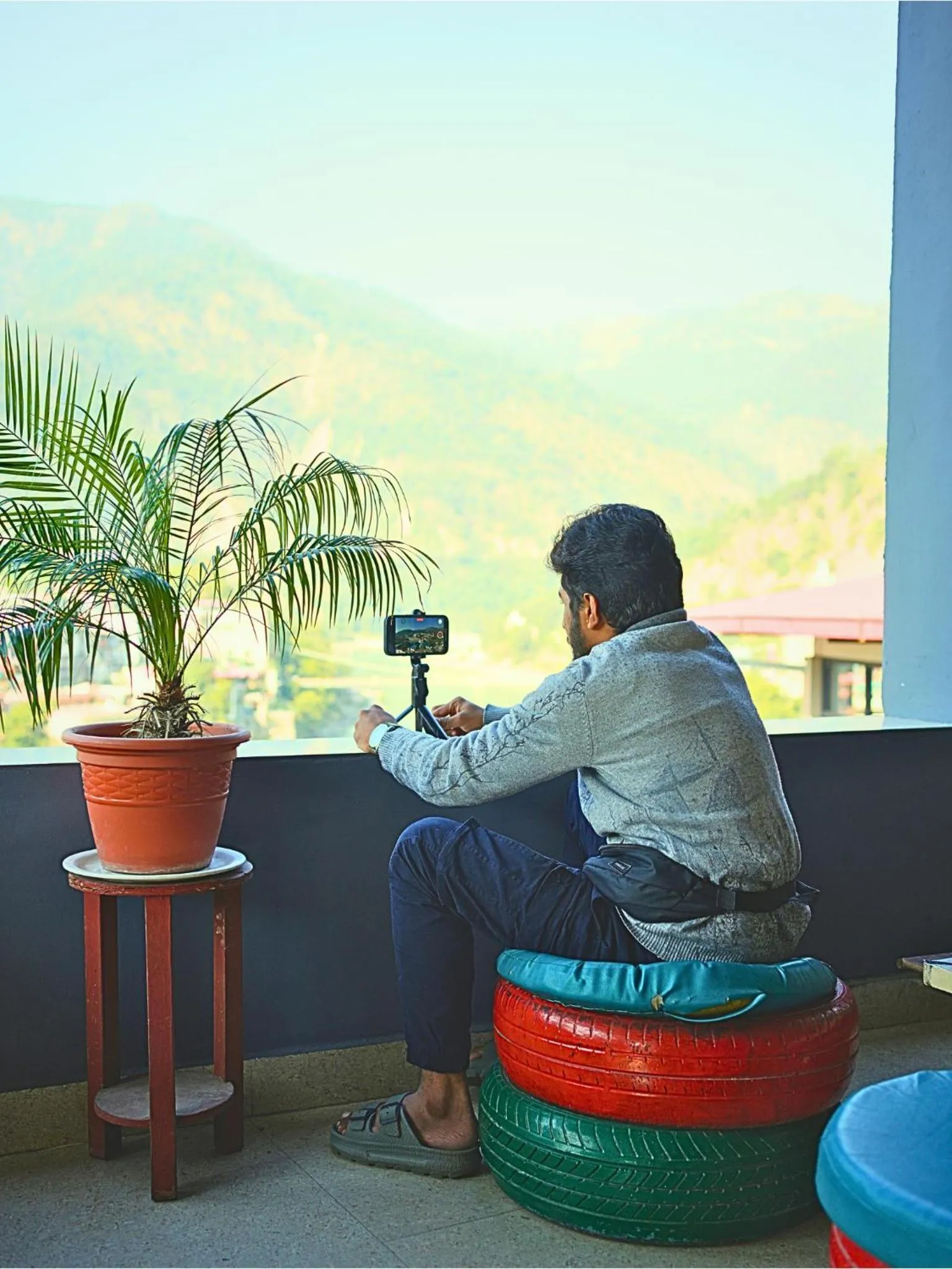 Day in Skyard Hostel Rishikesh Laxman Jhula