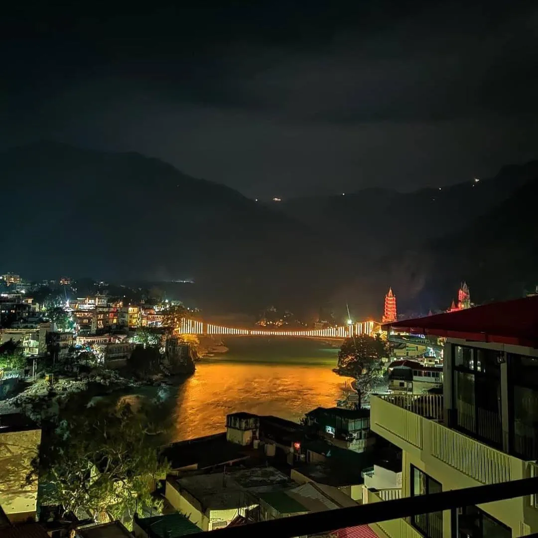 Night in Skyard Hostel Rishikesh Laxman Jhula