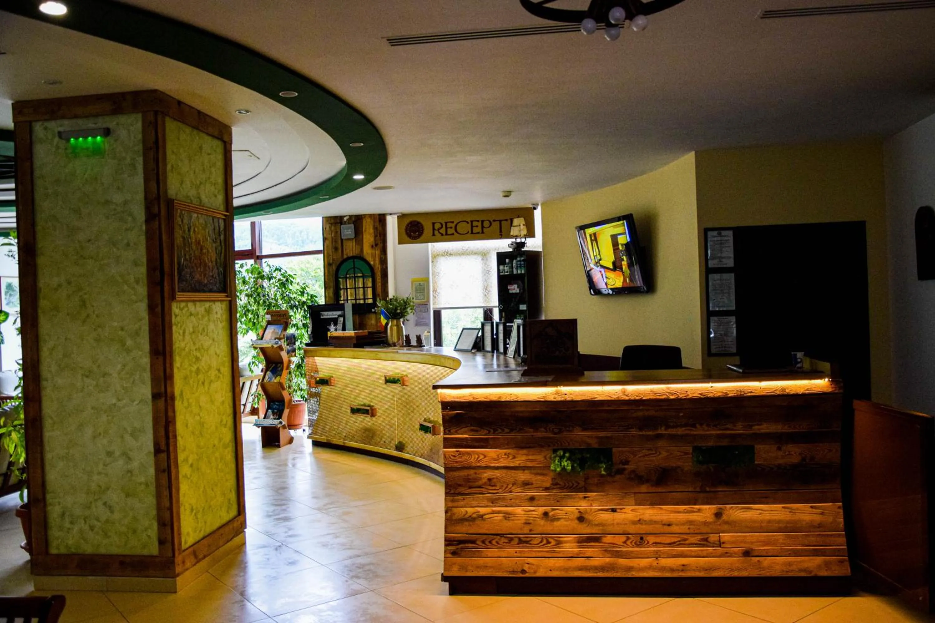 Lobby or reception in Hotel Valea cu Pesti