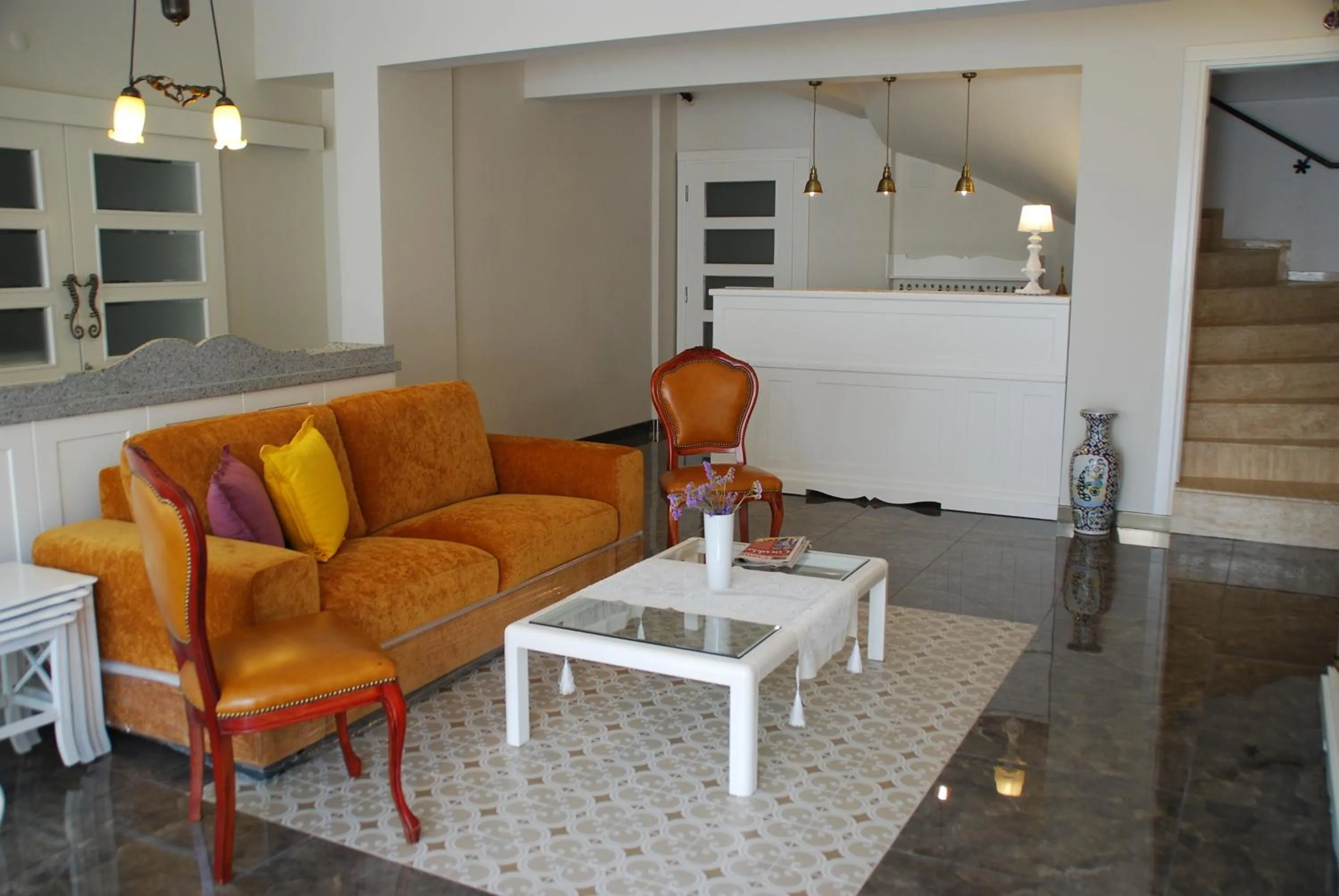 Seating area in Melaike Hotel