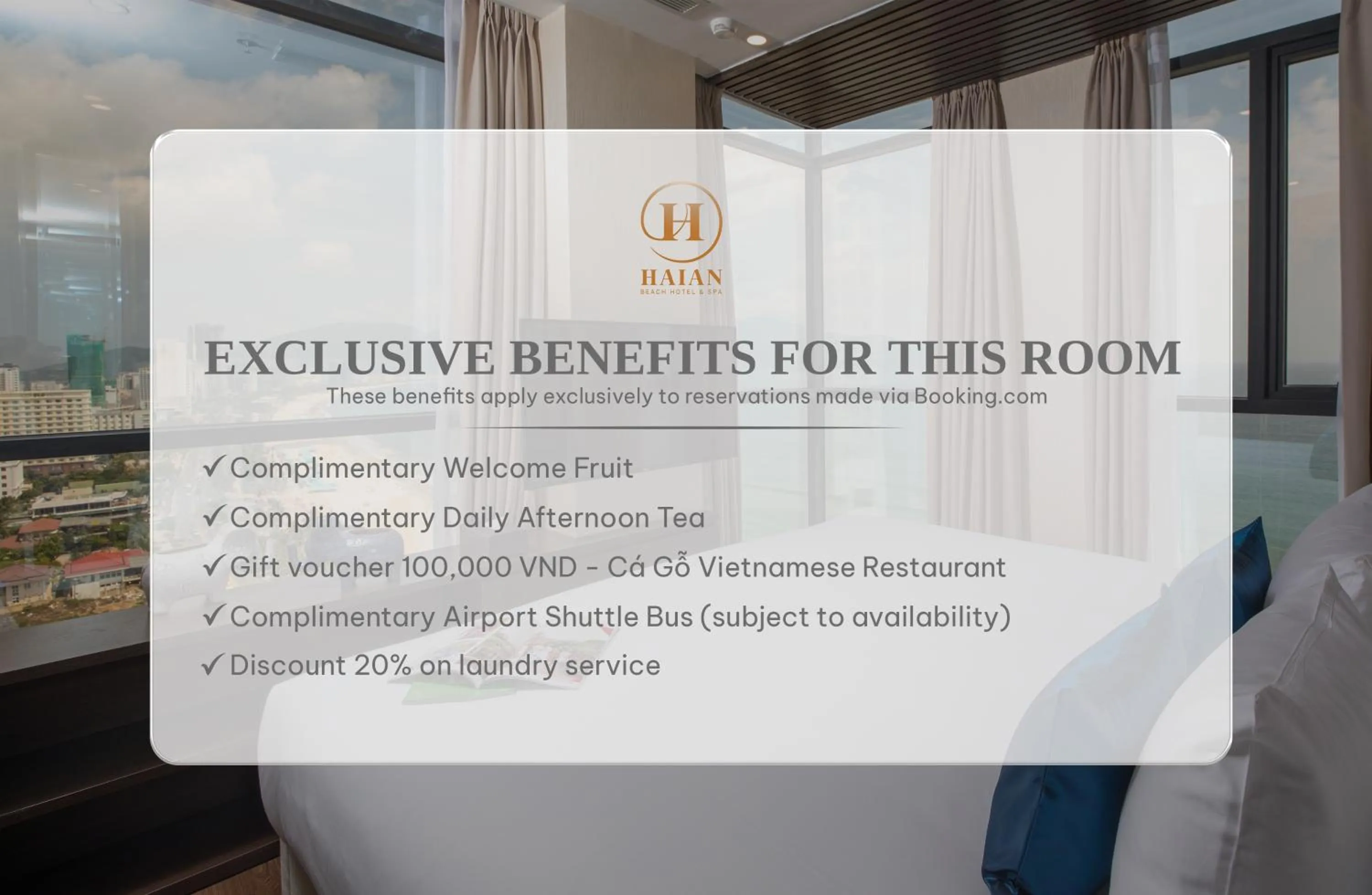 room service in HAIAN Beach Hotel & Spa