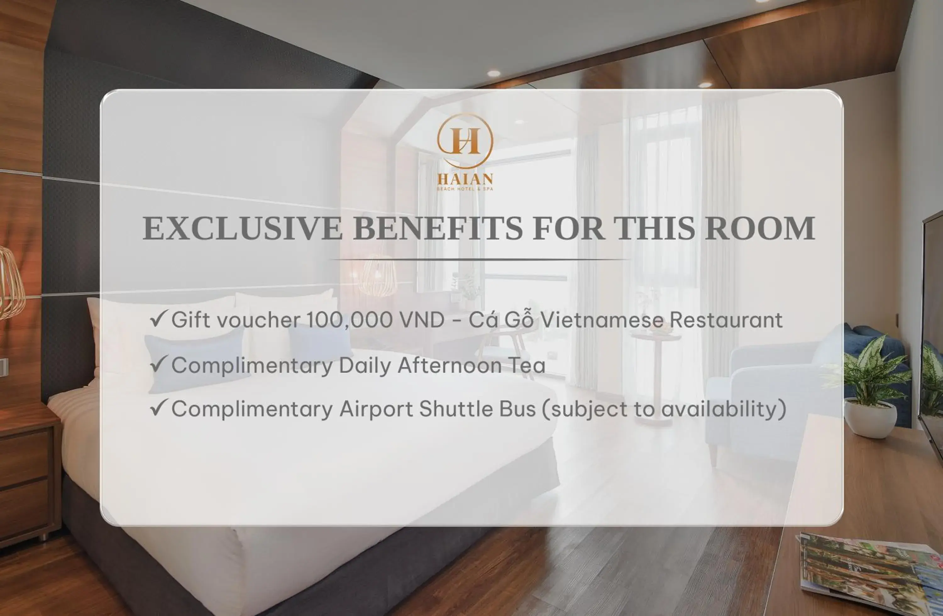 Superior Double Room with Partial Sea View - single occupancy - Afternoon Tea Included in HAIAN Beach Hotel & Spa Superior Double Room with Partial Sea View - single occupancy - Afternoon Tea Included in HAIAN Beach Hotel & Spa