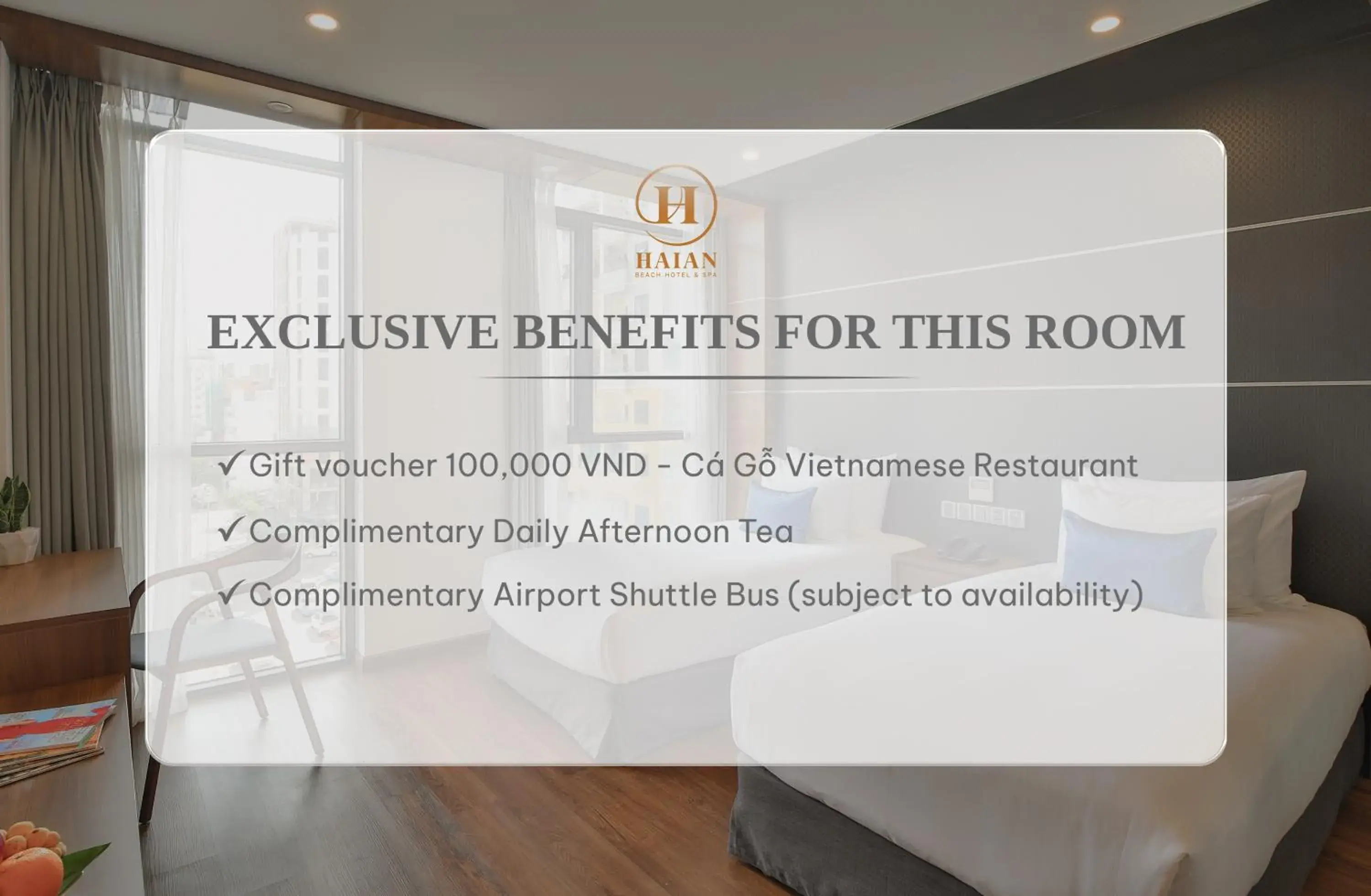 Superior Twin Room with City View - single occupancy - Afternoon Tea Included in HAIAN Beach Hotel & Spa Superior Twin Room with City View - single occupancy - Afternoon Tea Included in HAIAN Beach Hotel & Spa