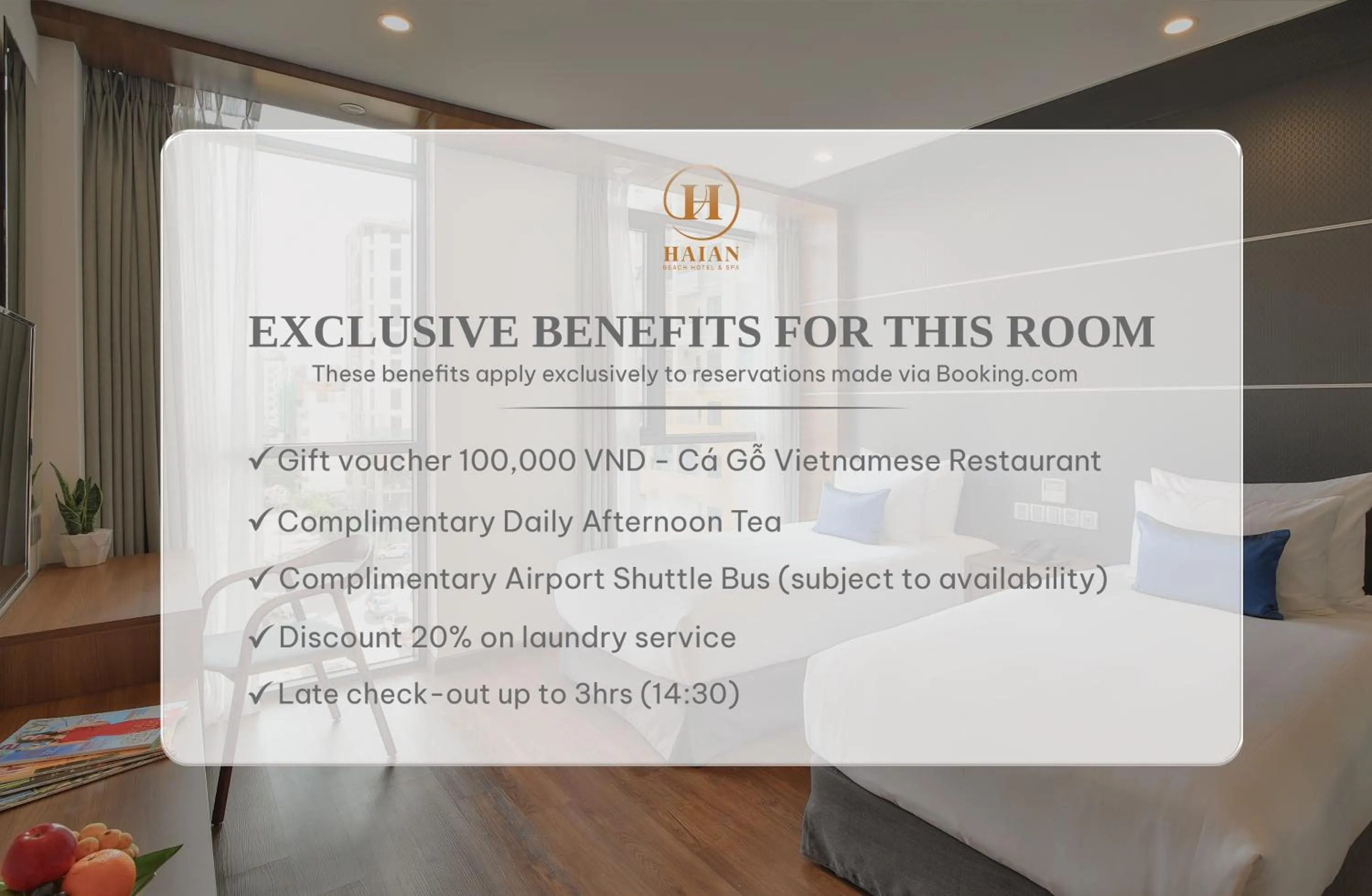 room service in HAIAN Beach Hotel & Spa