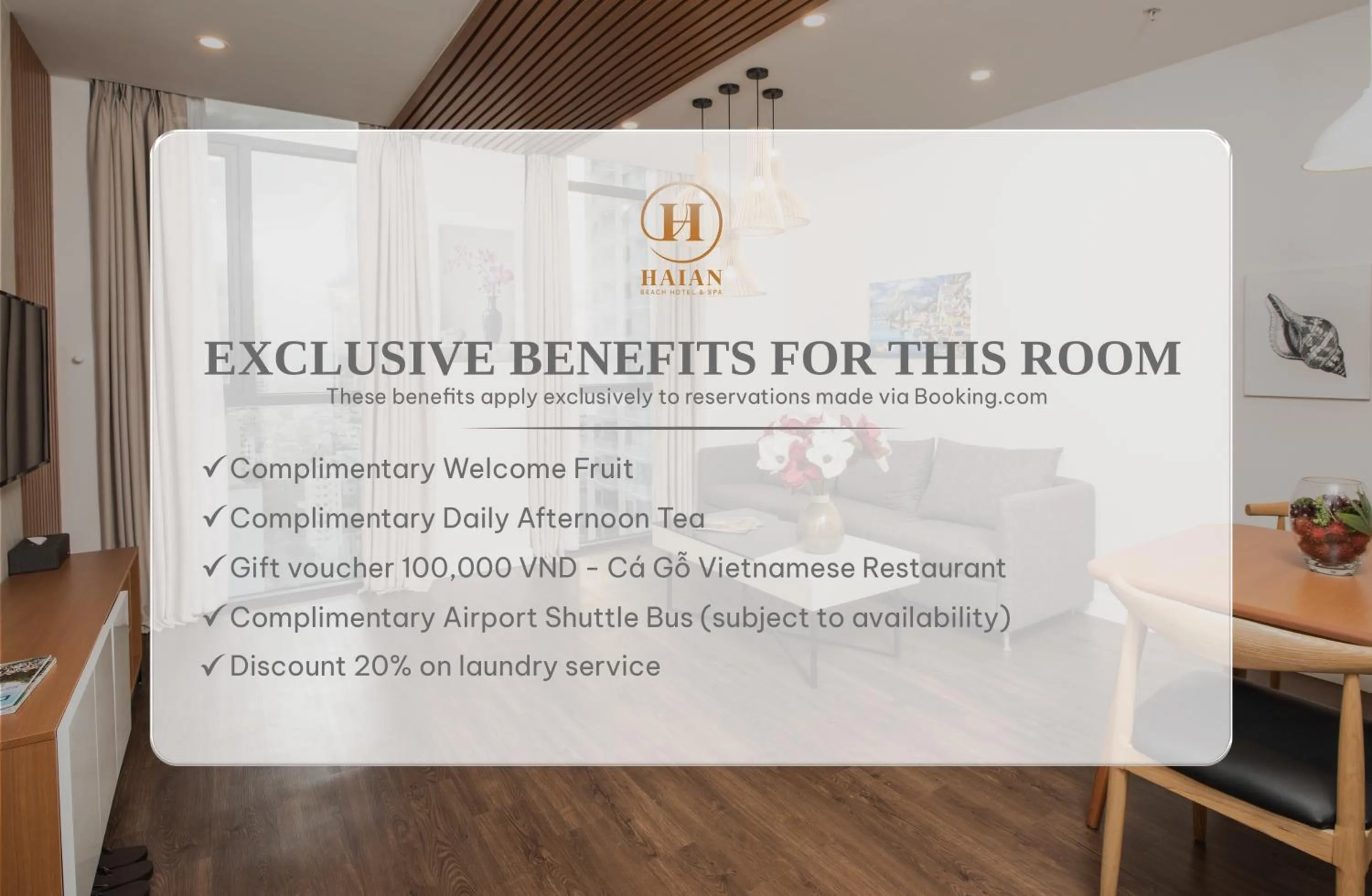 room service in HAIAN Beach Hotel & Spa