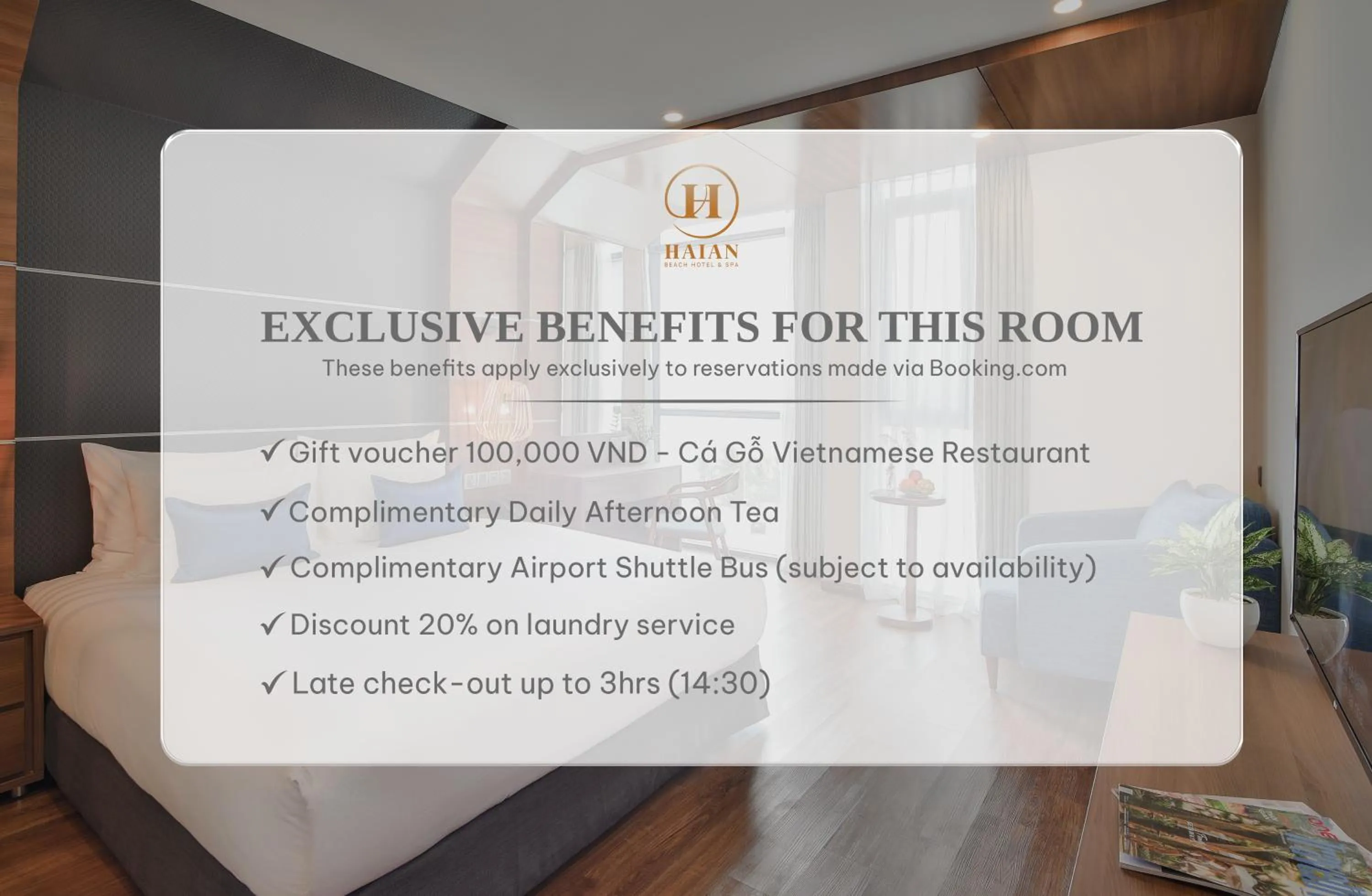 room service in HAIAN Beach Hotel & Spa