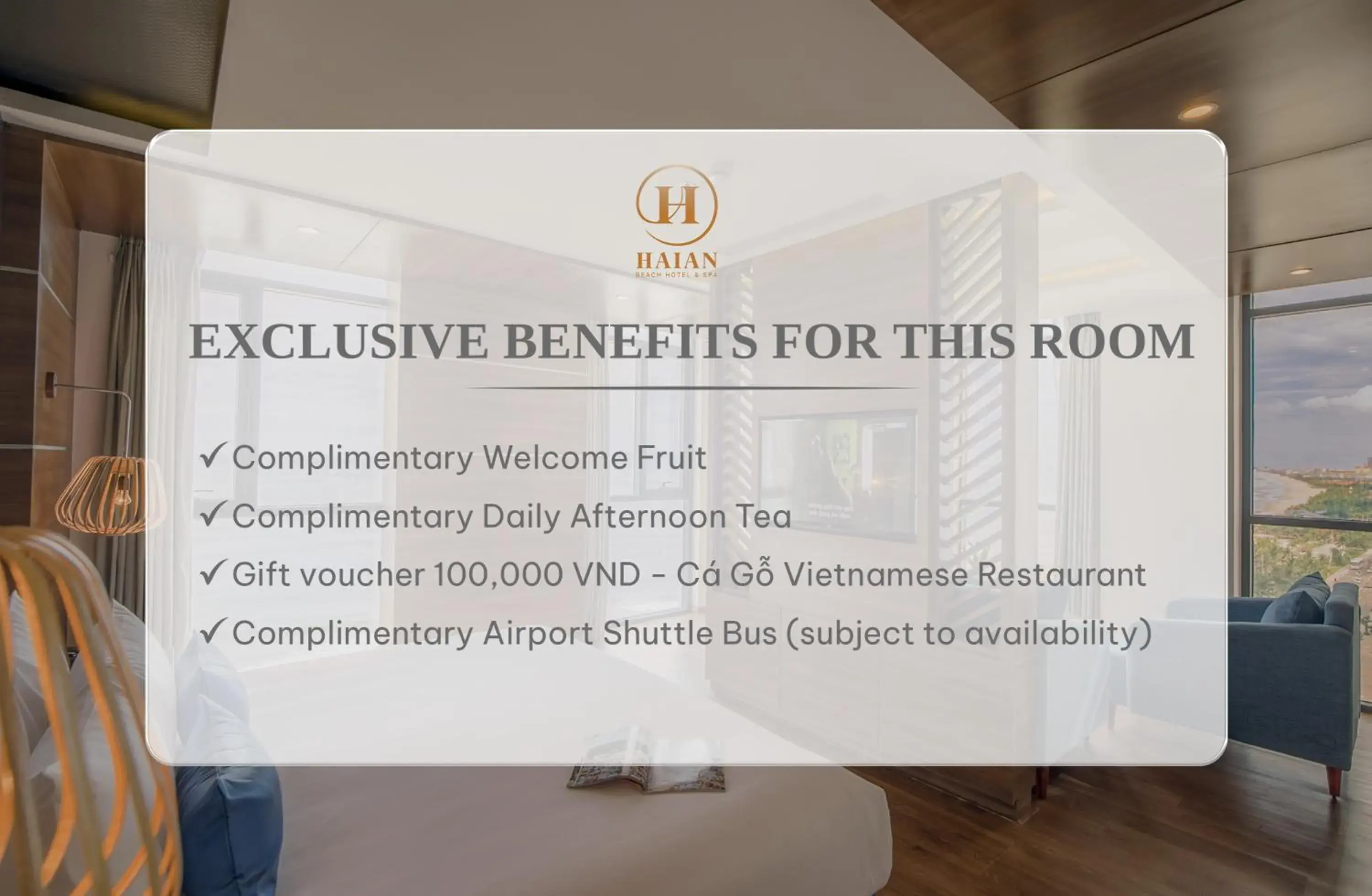Suite Ocean Front - single occupancy - Afternoon Tea Included in HAIAN Beach Hotel & Spa Suite Ocean Front - single occupancy - Afternoon Tea Included in HAIAN Beach Hotel & Spa