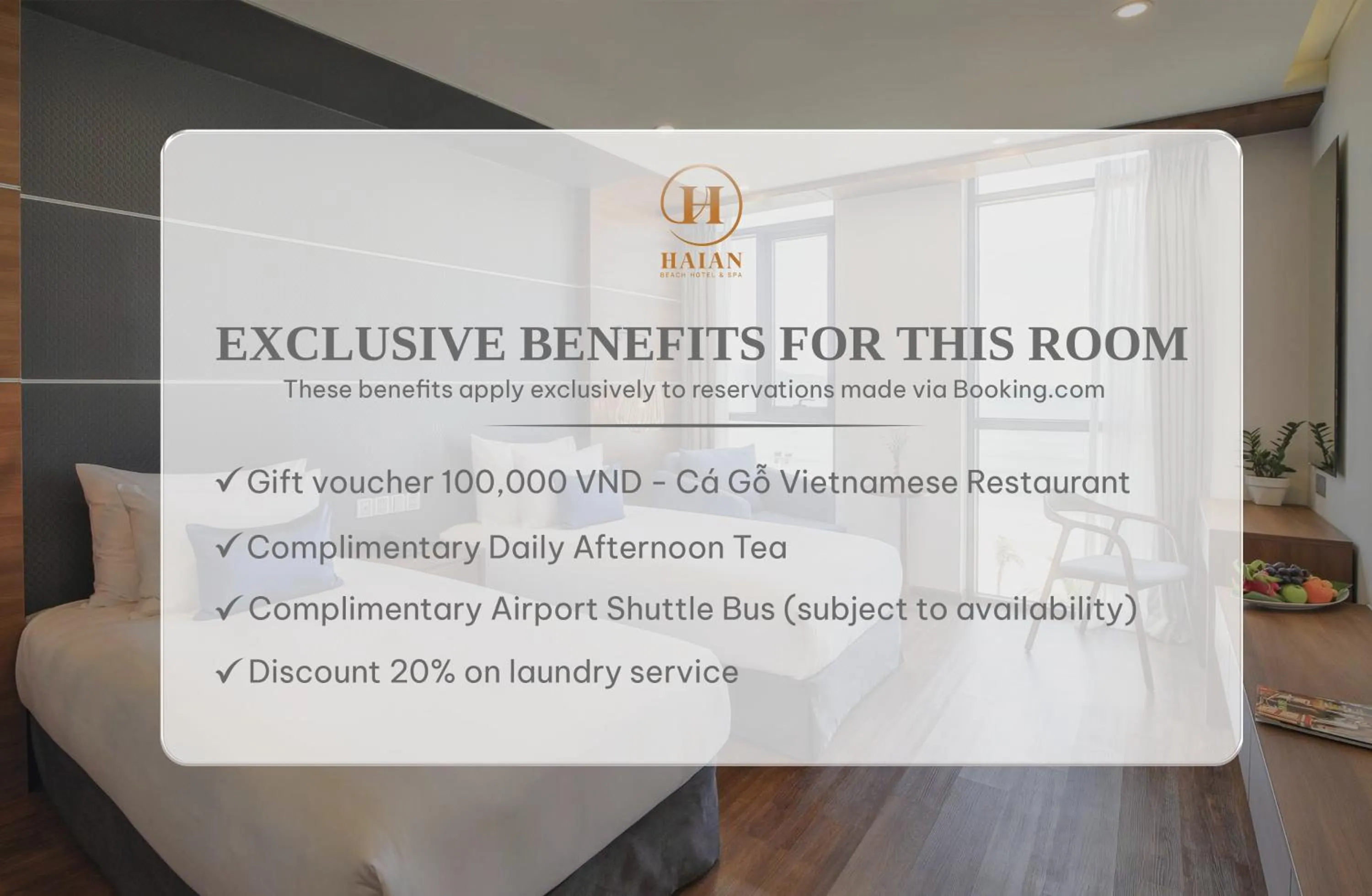 room service in HAIAN Beach Hotel & Spa