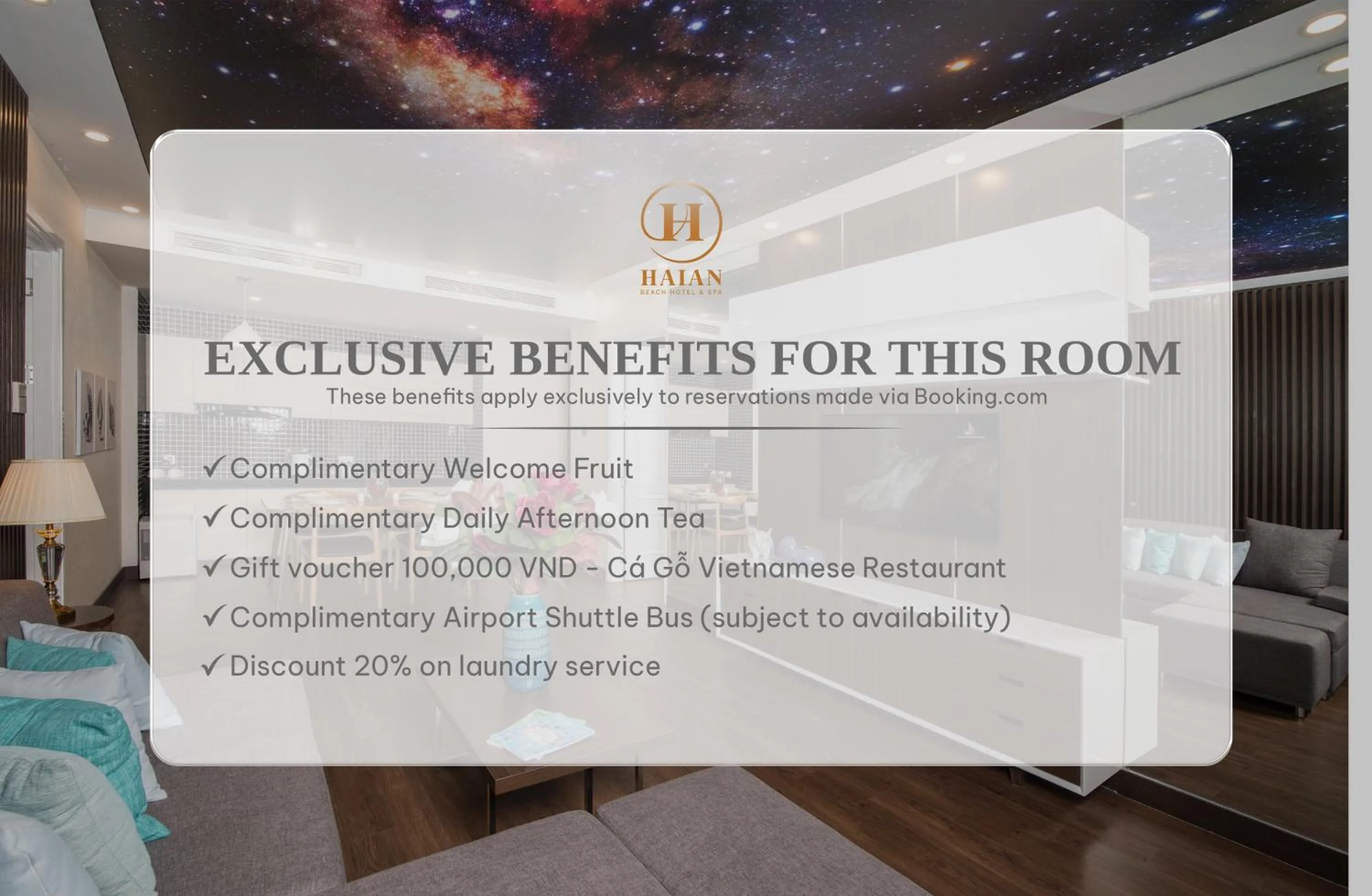 room service in HAIAN Beach Hotel & Spa