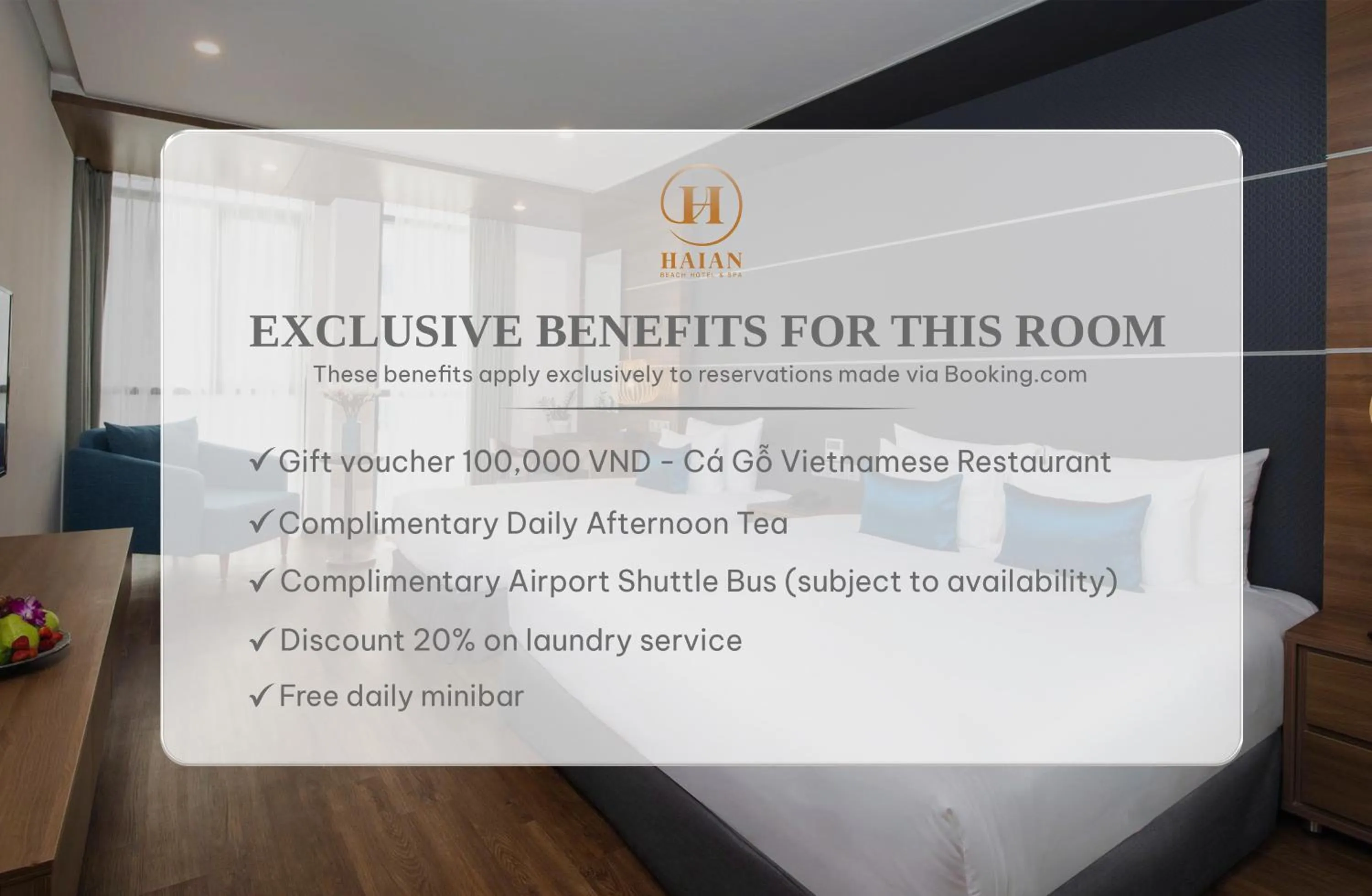 room service in HAIAN Beach Hotel & Spa