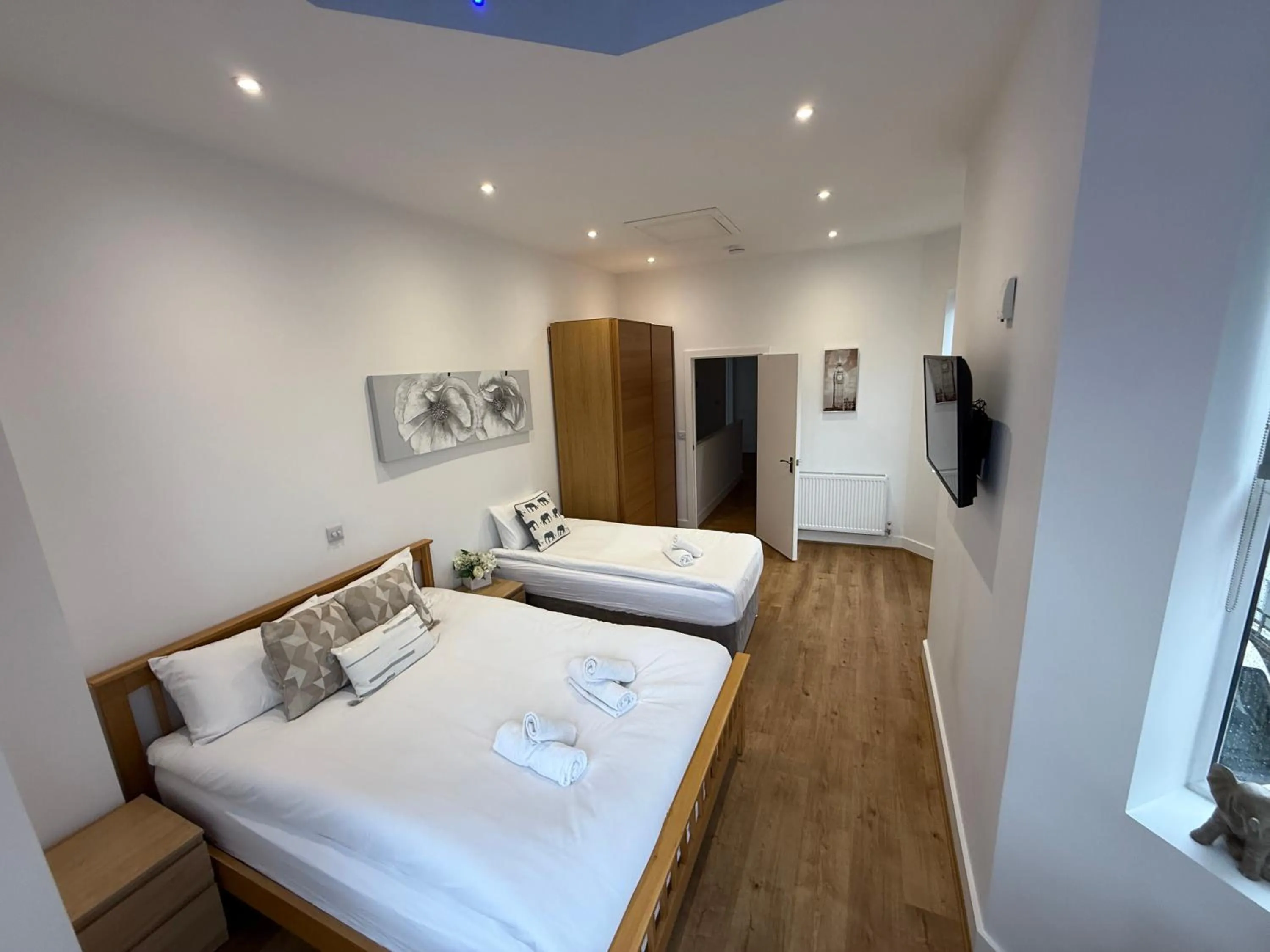 Bed in Holiday Home Hot Tub & Sauna