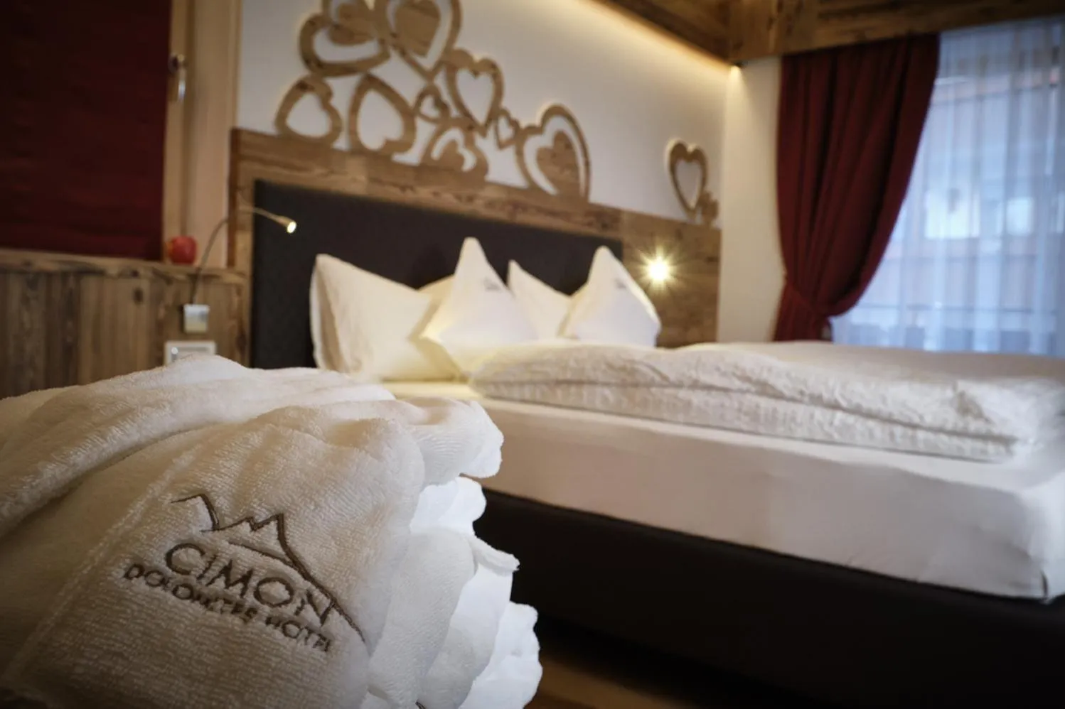 Bed in Cimon Dolomites Hotel