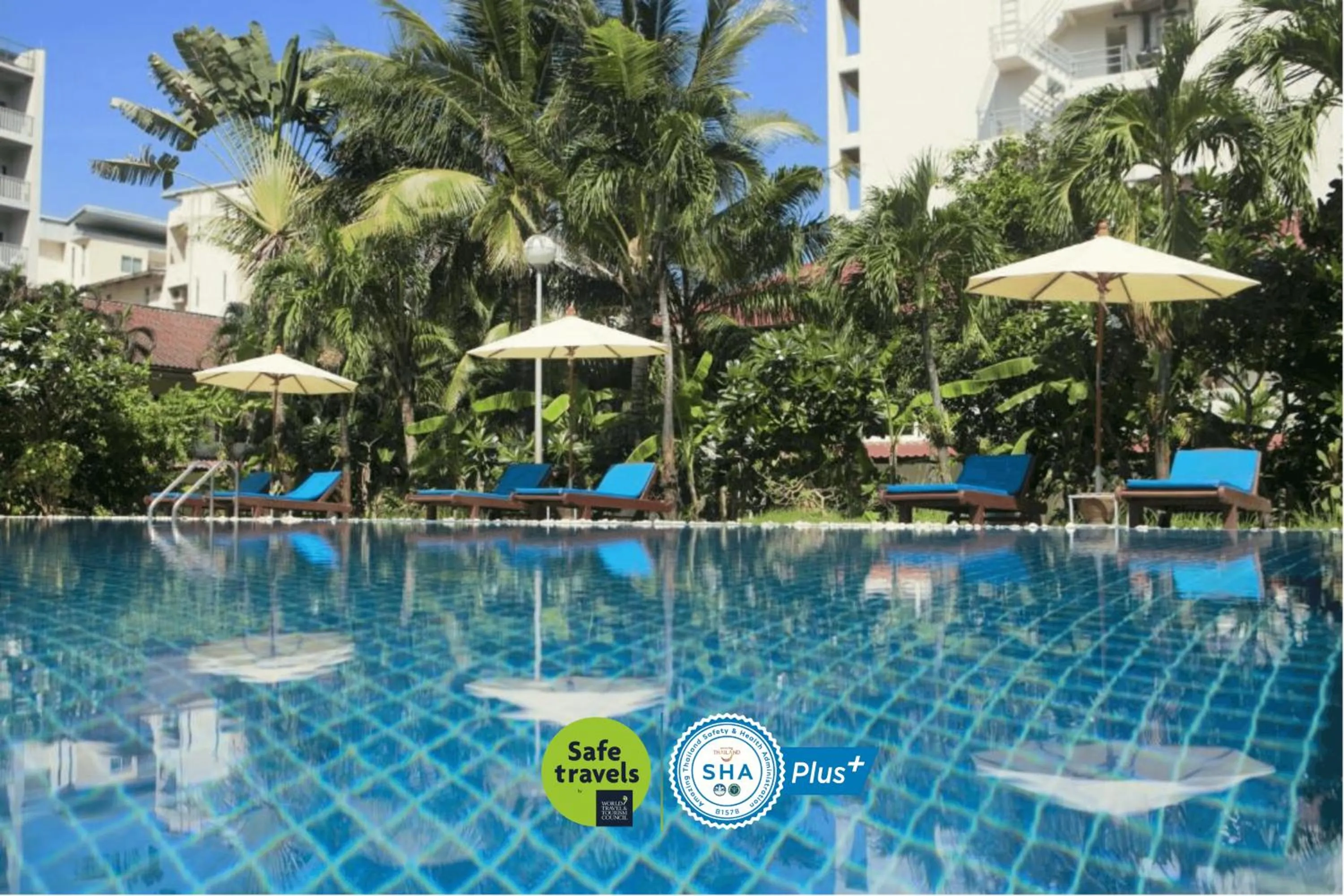 Pool view in Patong Palace Hotel - SHA Extra Plus