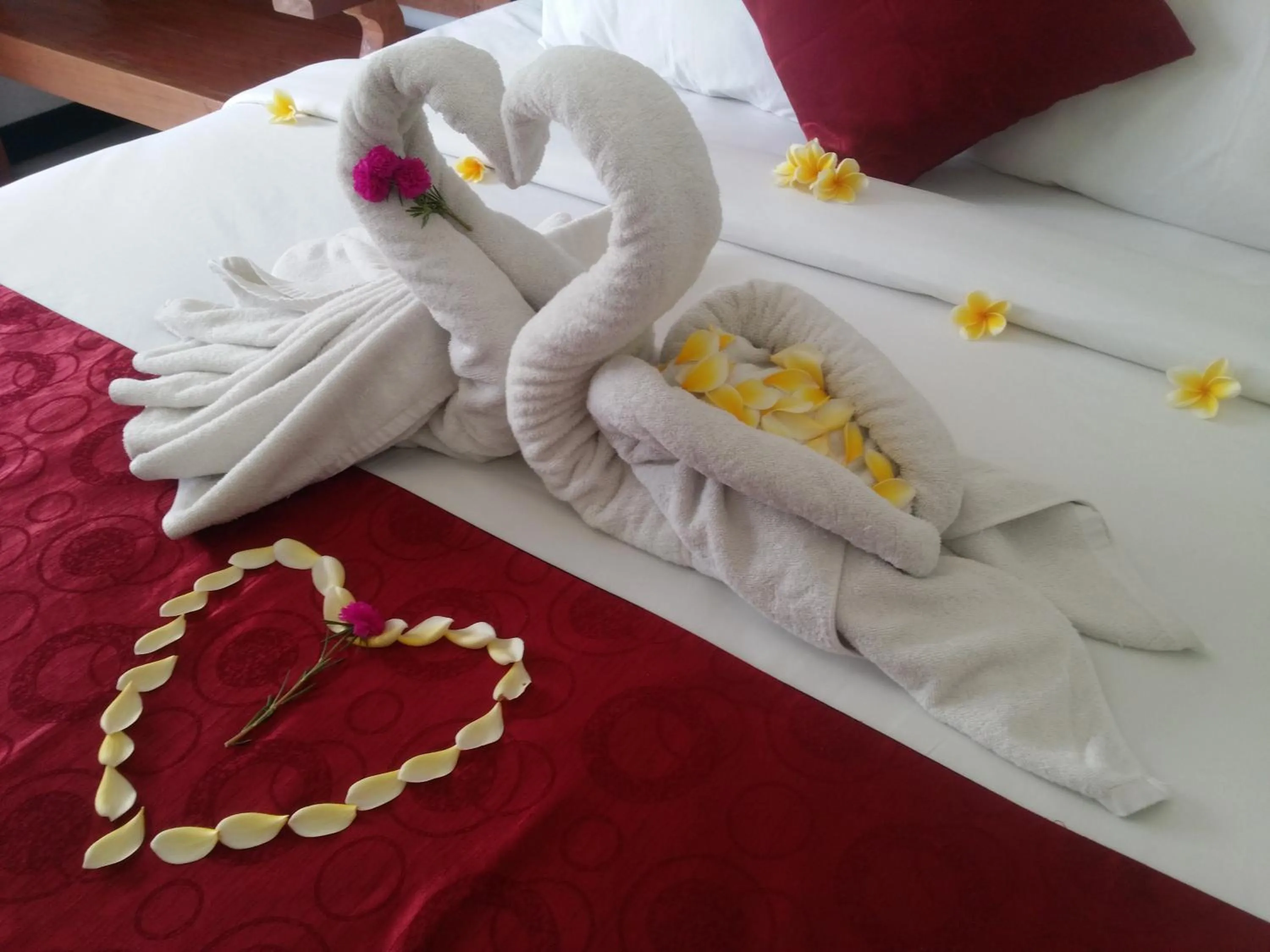 Bed in Palm Bamboo Hotel