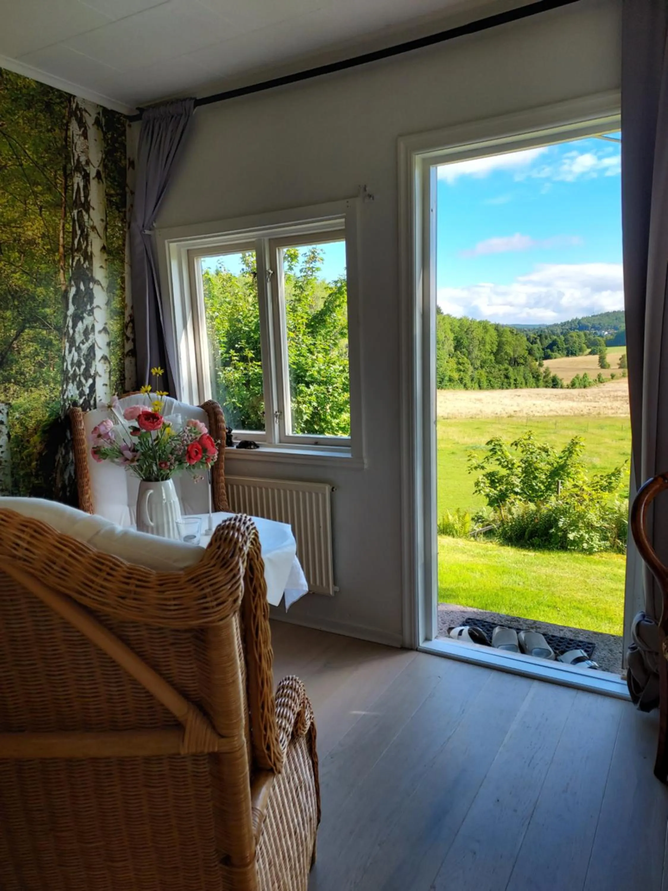 Garden in Älgbergets Bed & Breakfast