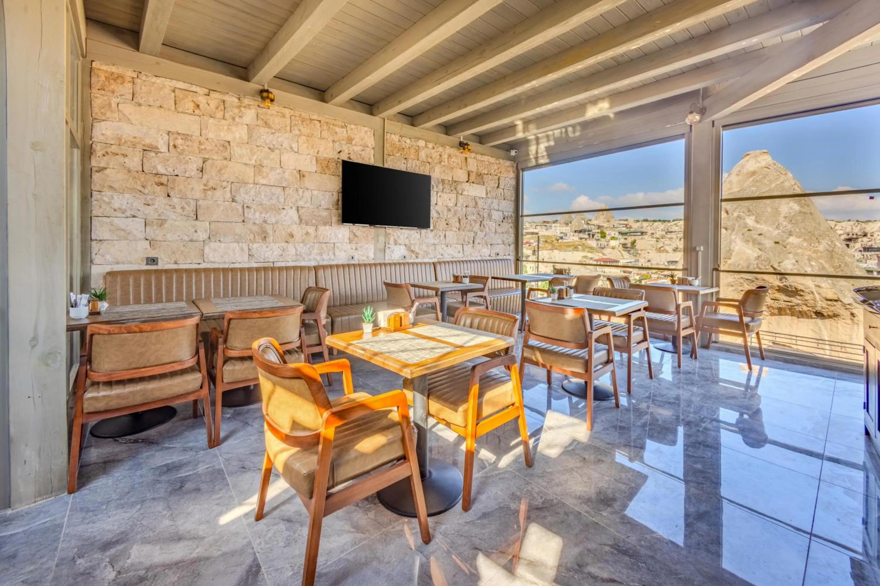 Seating area in Castle Cave Hotel