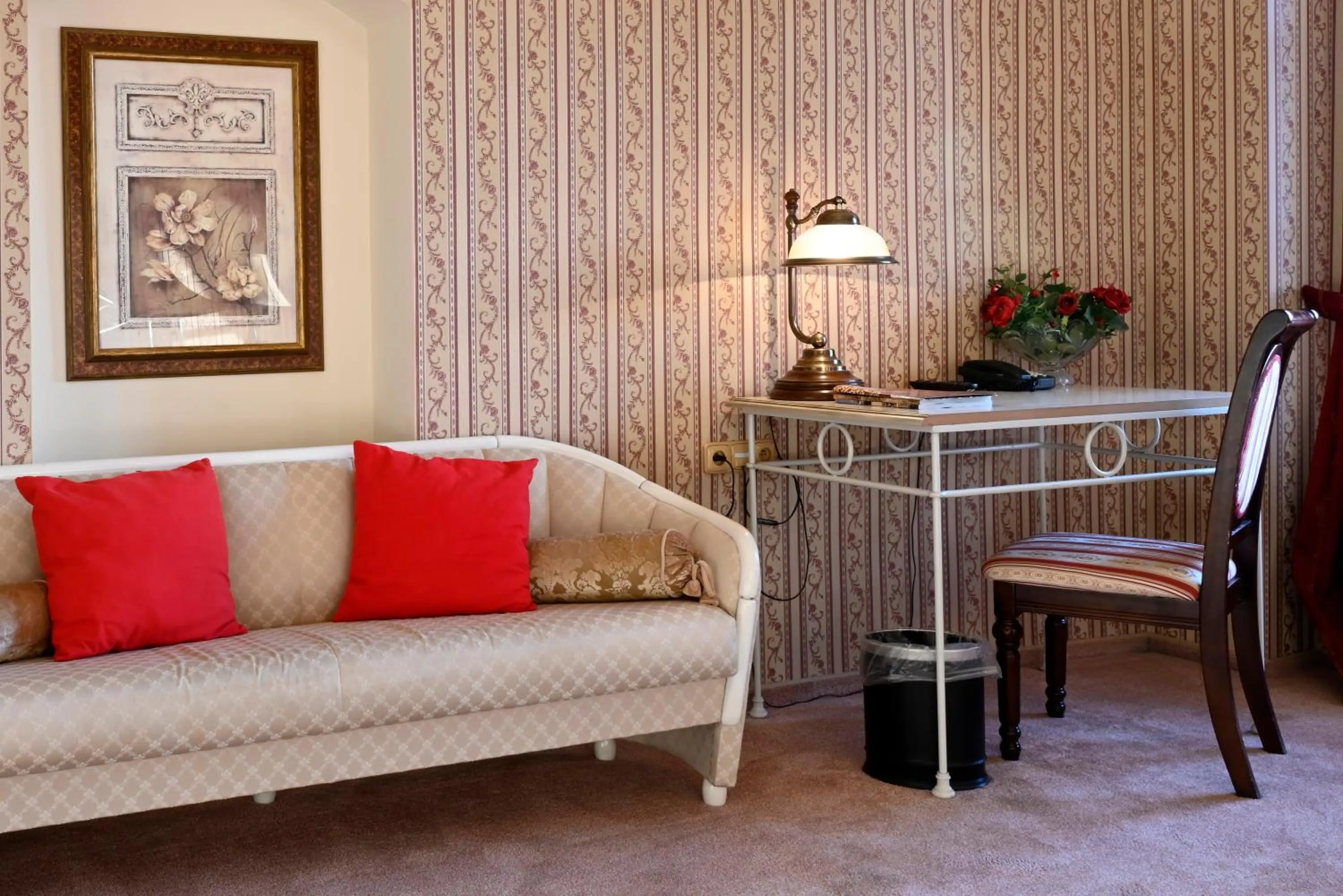 Seating area, Bed in Hotel Bouček