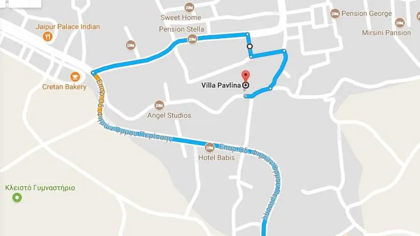 Location in Villa Pavlina