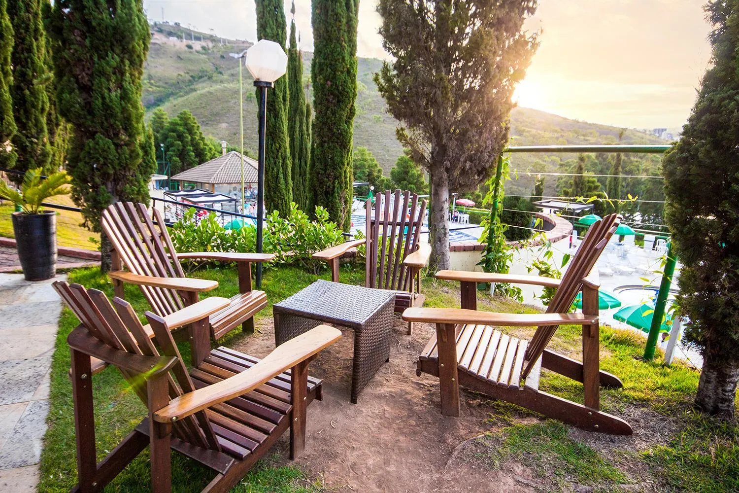 Balcony/Terrace in Hotel Golden Park All Inclusive Poços de Caldas By Nacional Inn