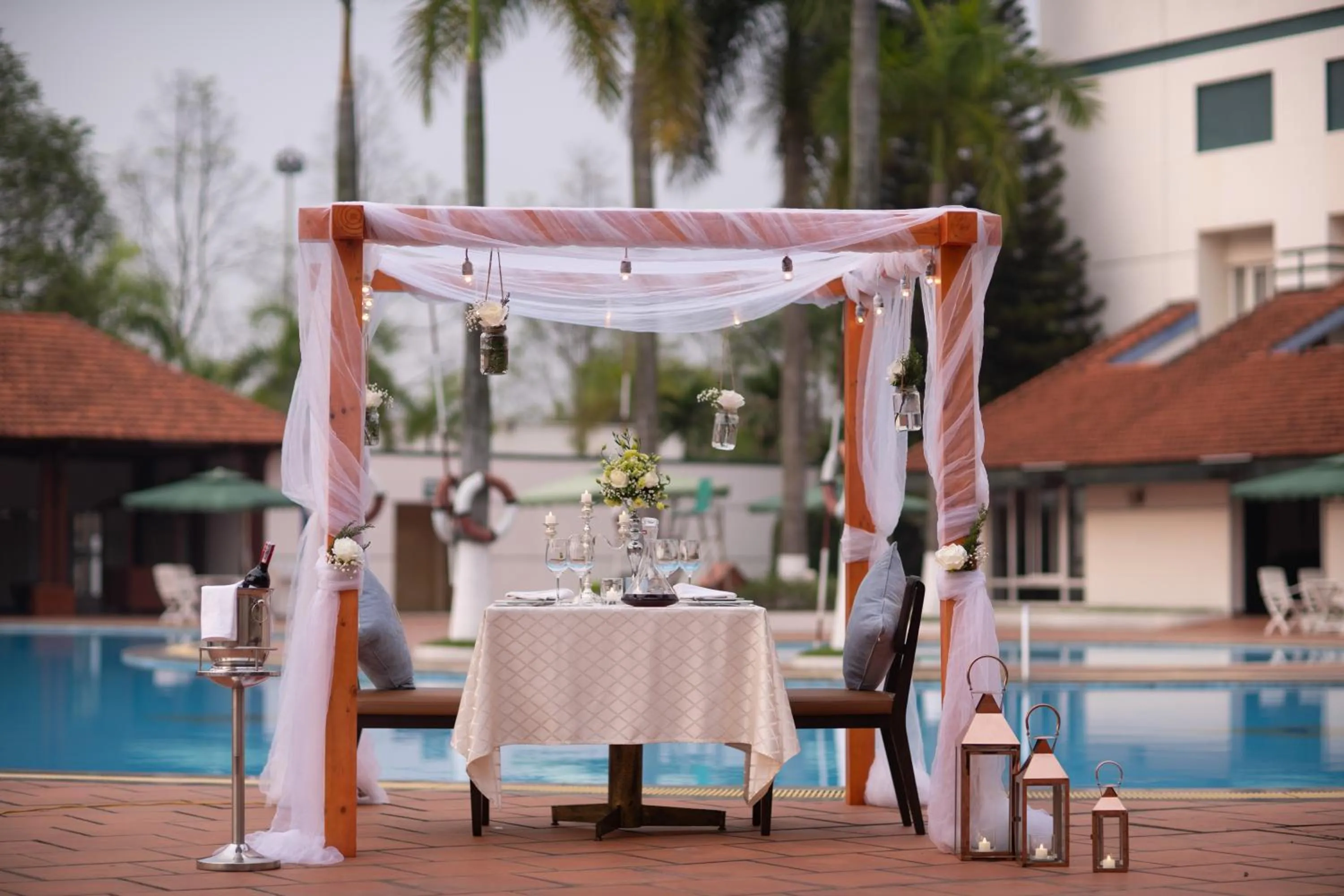 Patio in Nam Cuong Hai Duong Hotel