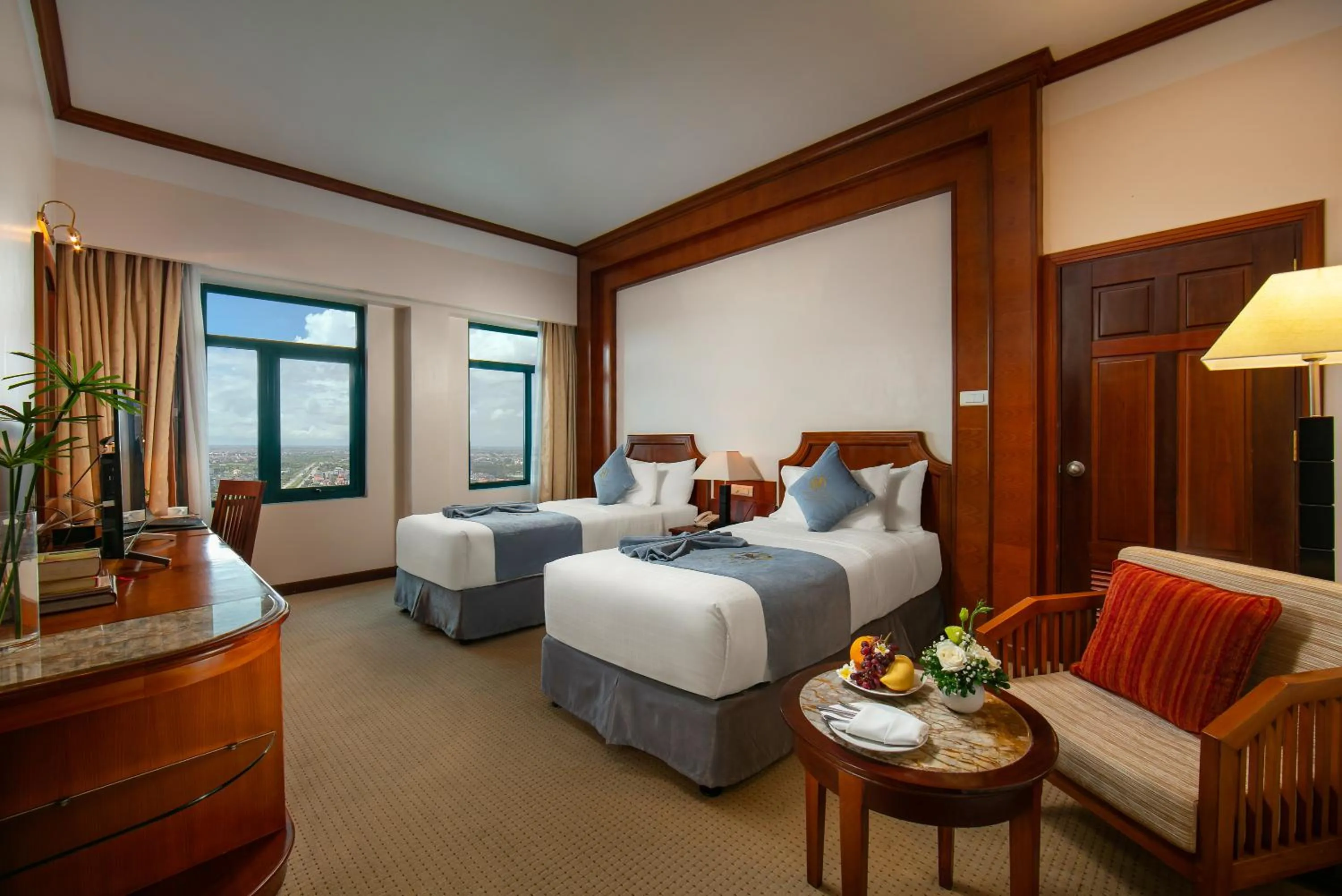 Bed in Nam Cuong Hai Duong Hotel