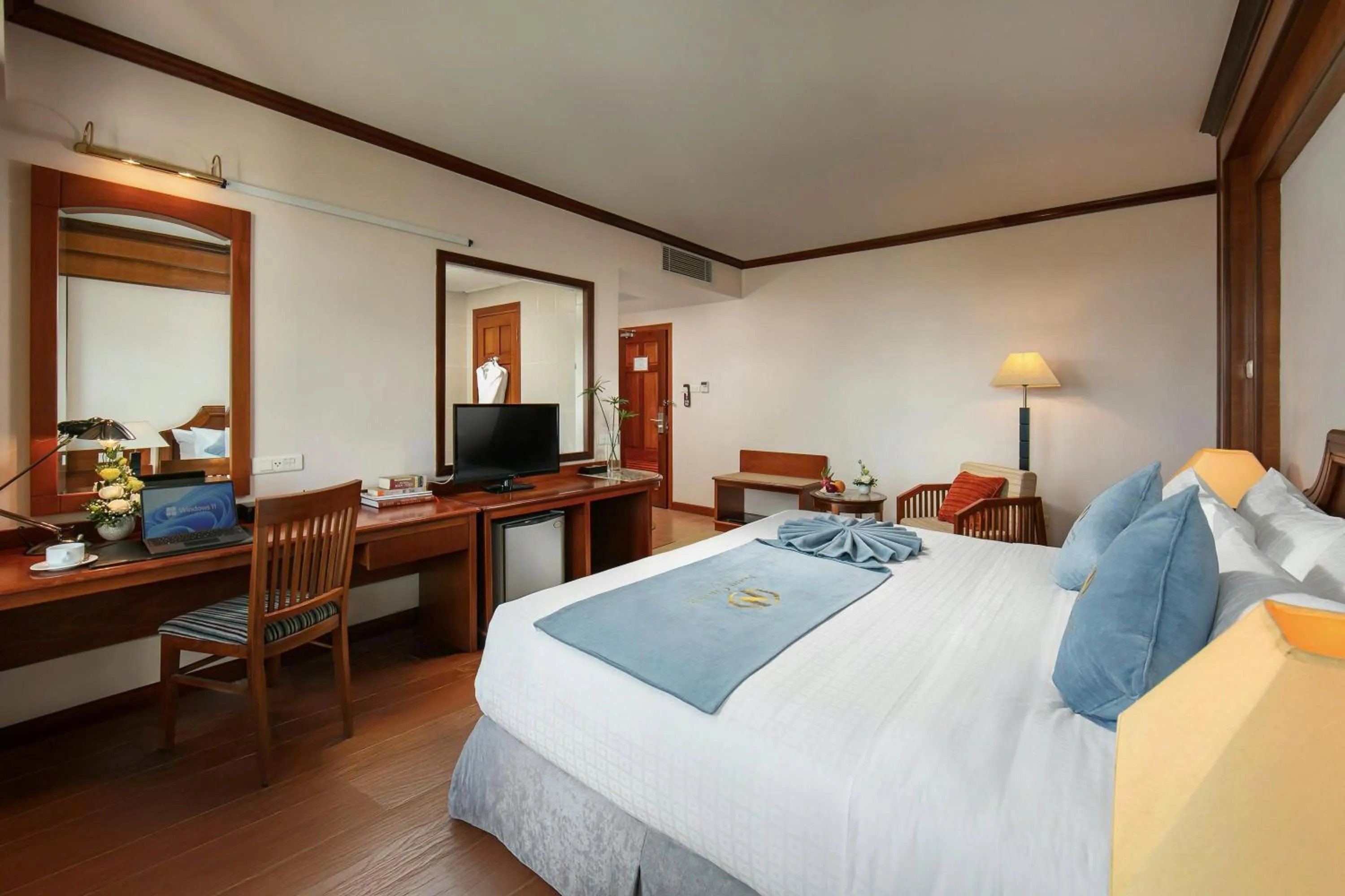 Bed in Nam Cuong Hai Duong Hotel