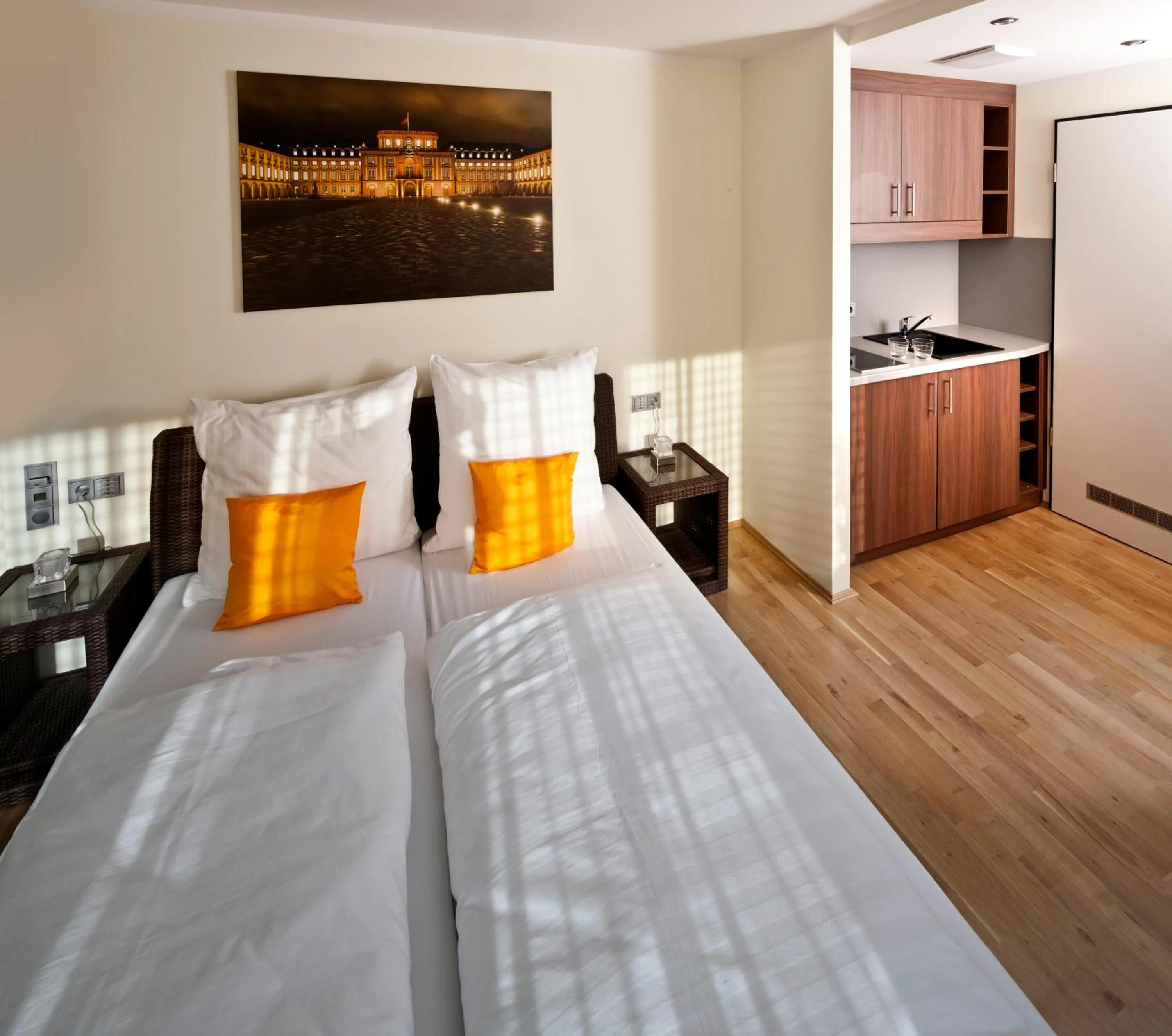 Photo of the whole room, Bed in GuestHouse Mannheim