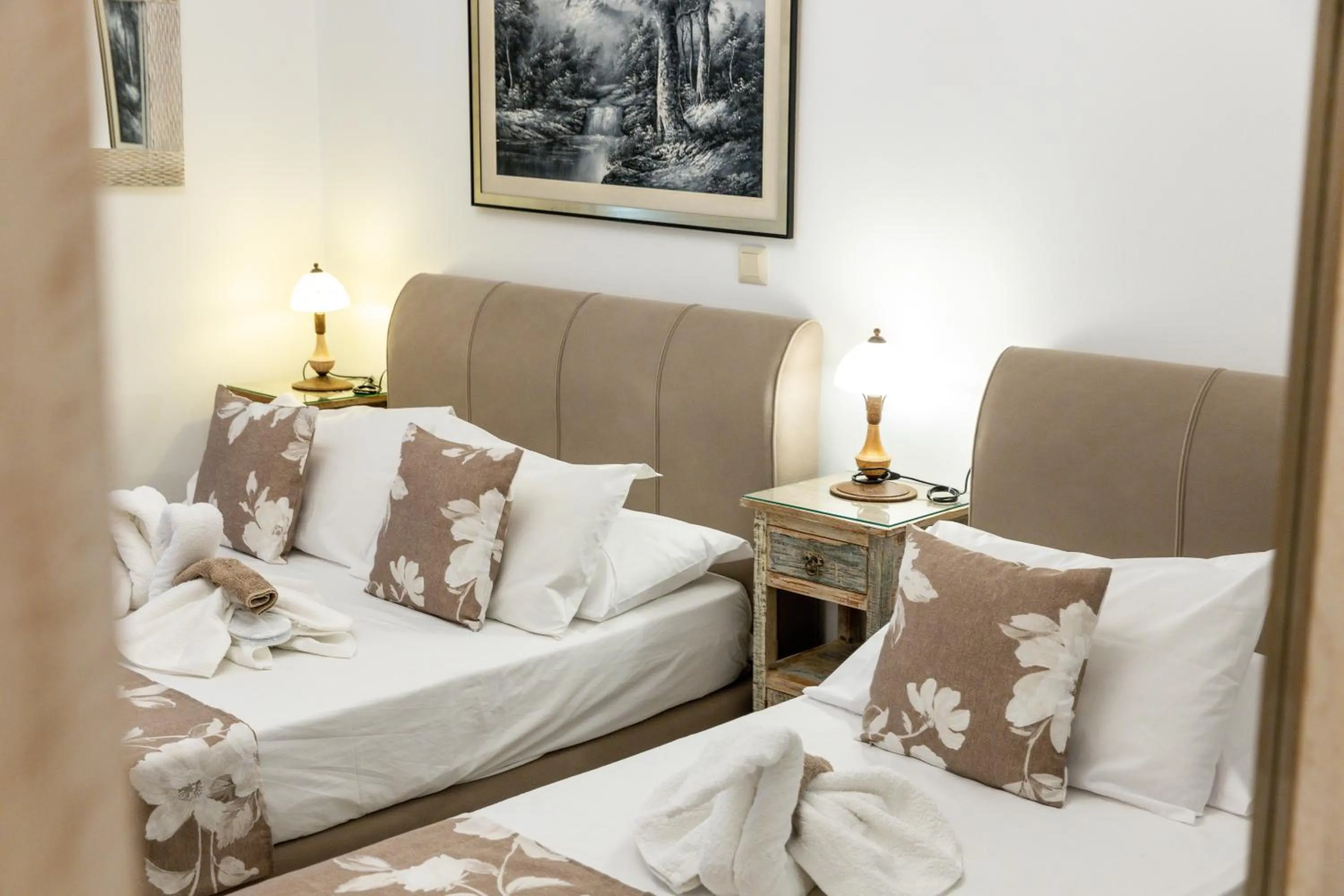 Bed in Panos Luxury Studios