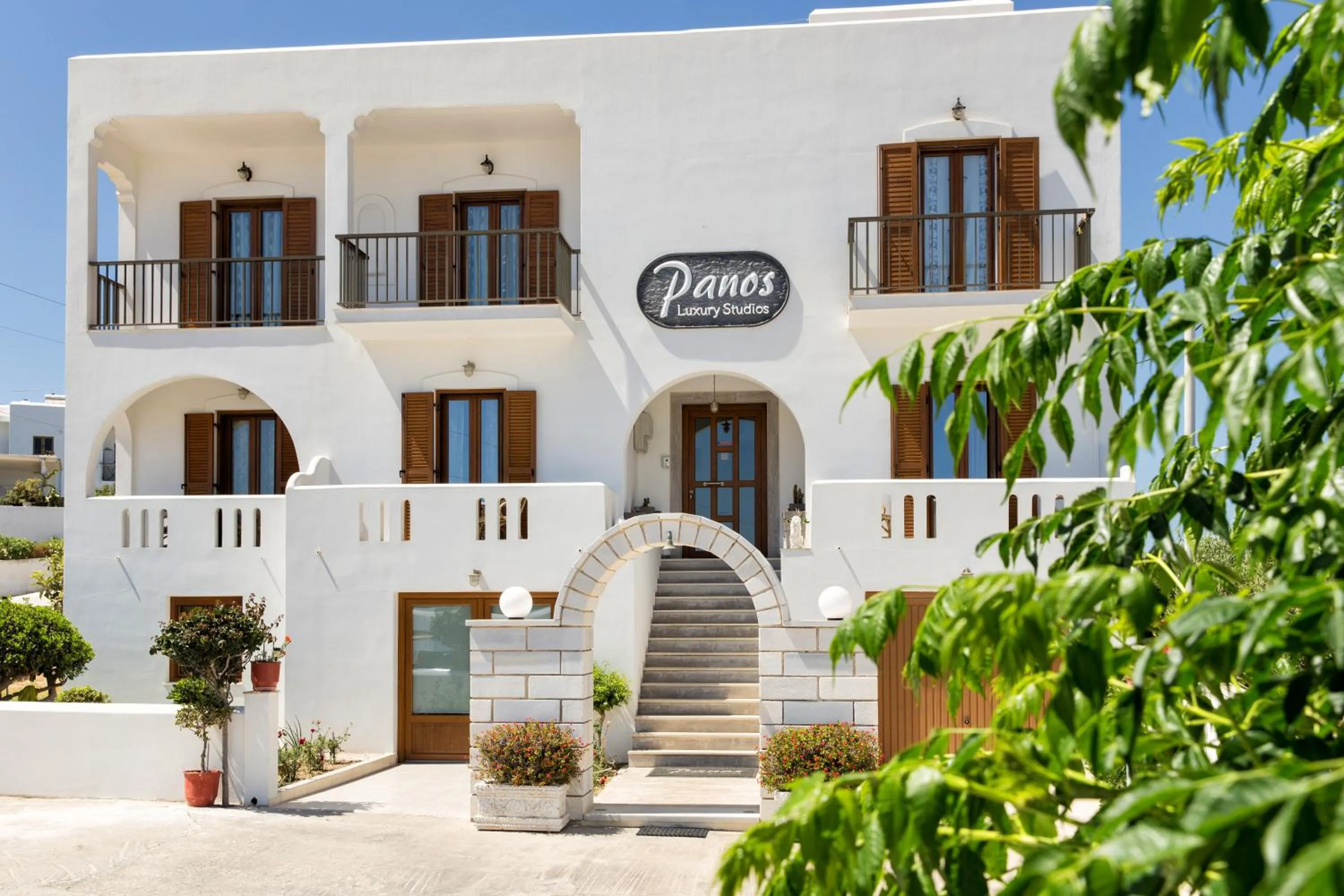 Facade/entrance in Panos Luxury Studios
